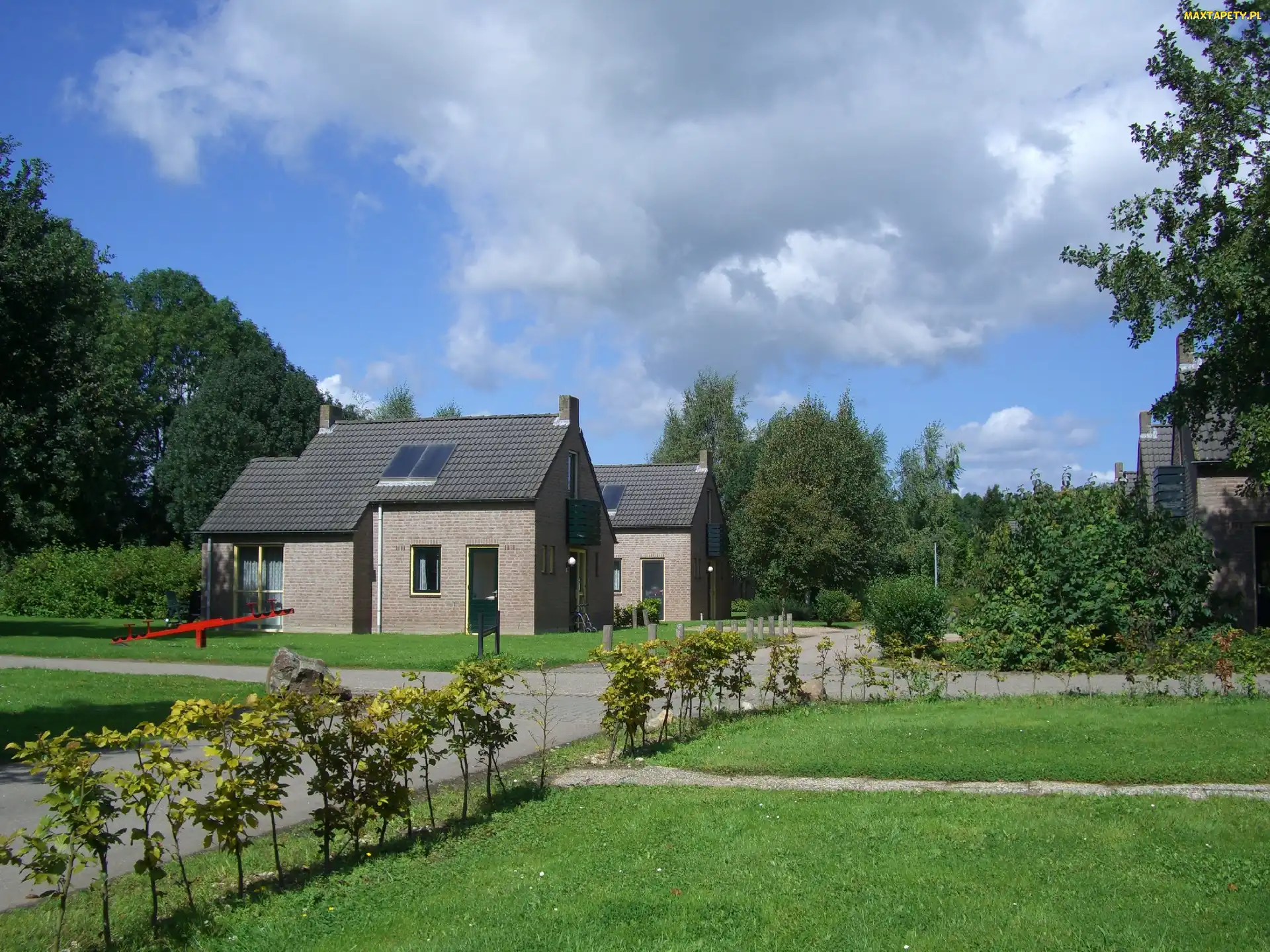 Nijmegen, Zieleń, Domki, Bungalow, Holandia