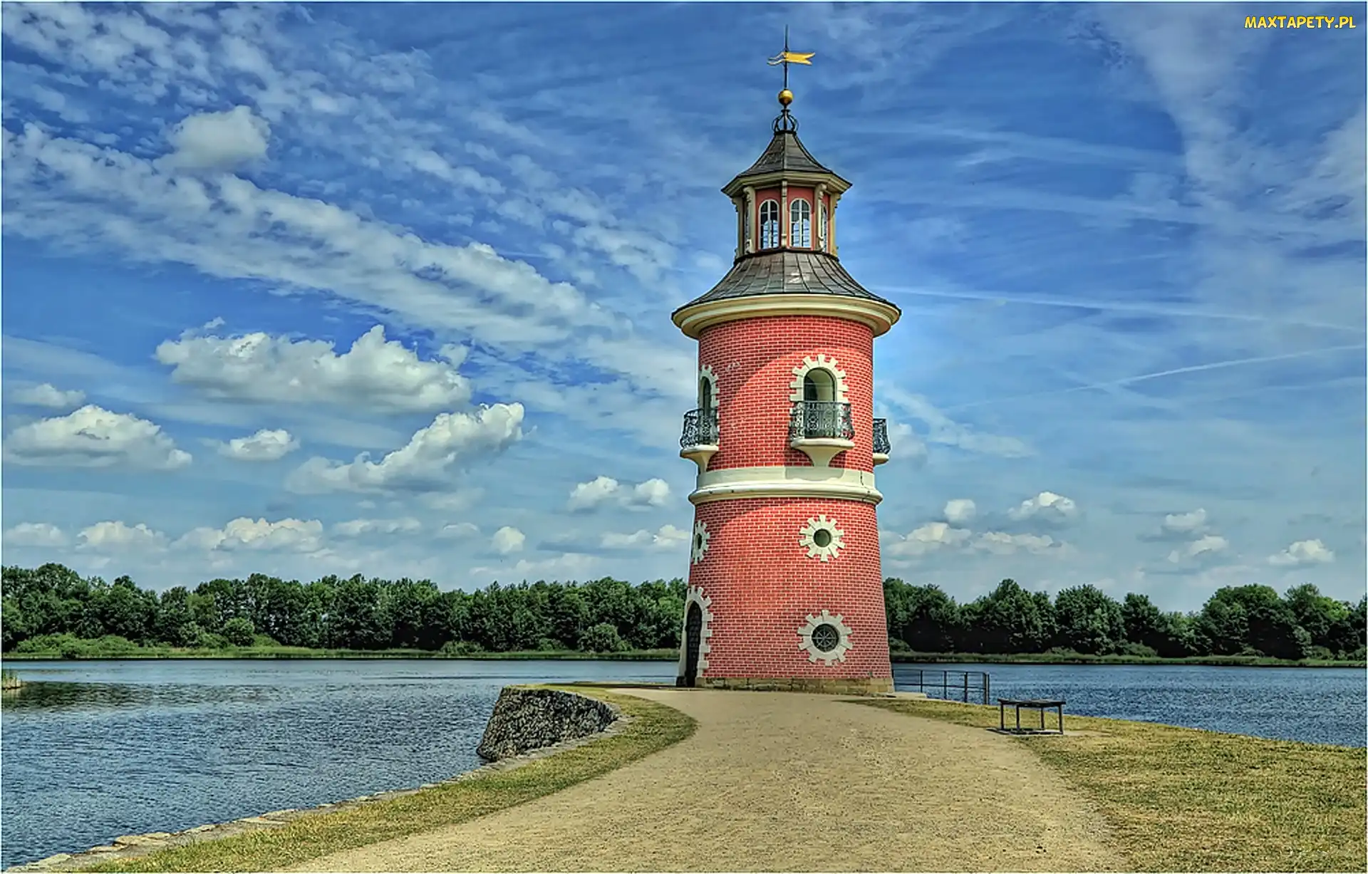 Moritzburg, Latarnia, Park, Jezioro