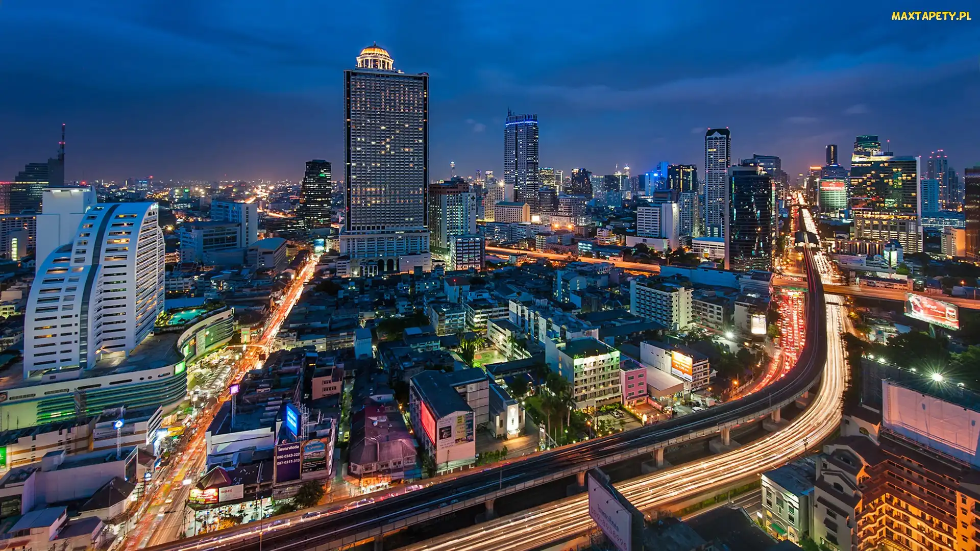 Noc, Miasto, Tajlandia, Bangkok