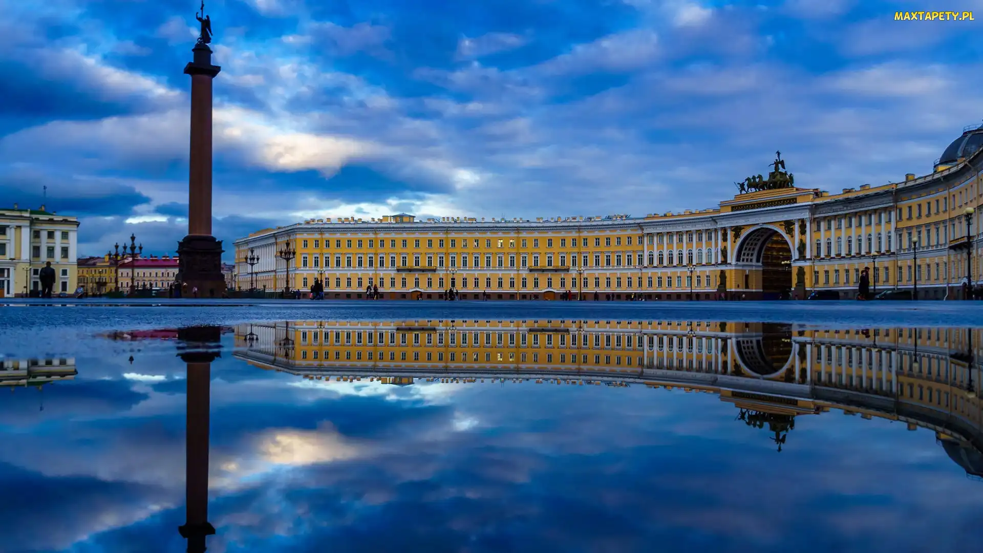 Petersburg, Woda, Pomnik, Plac, Rosja