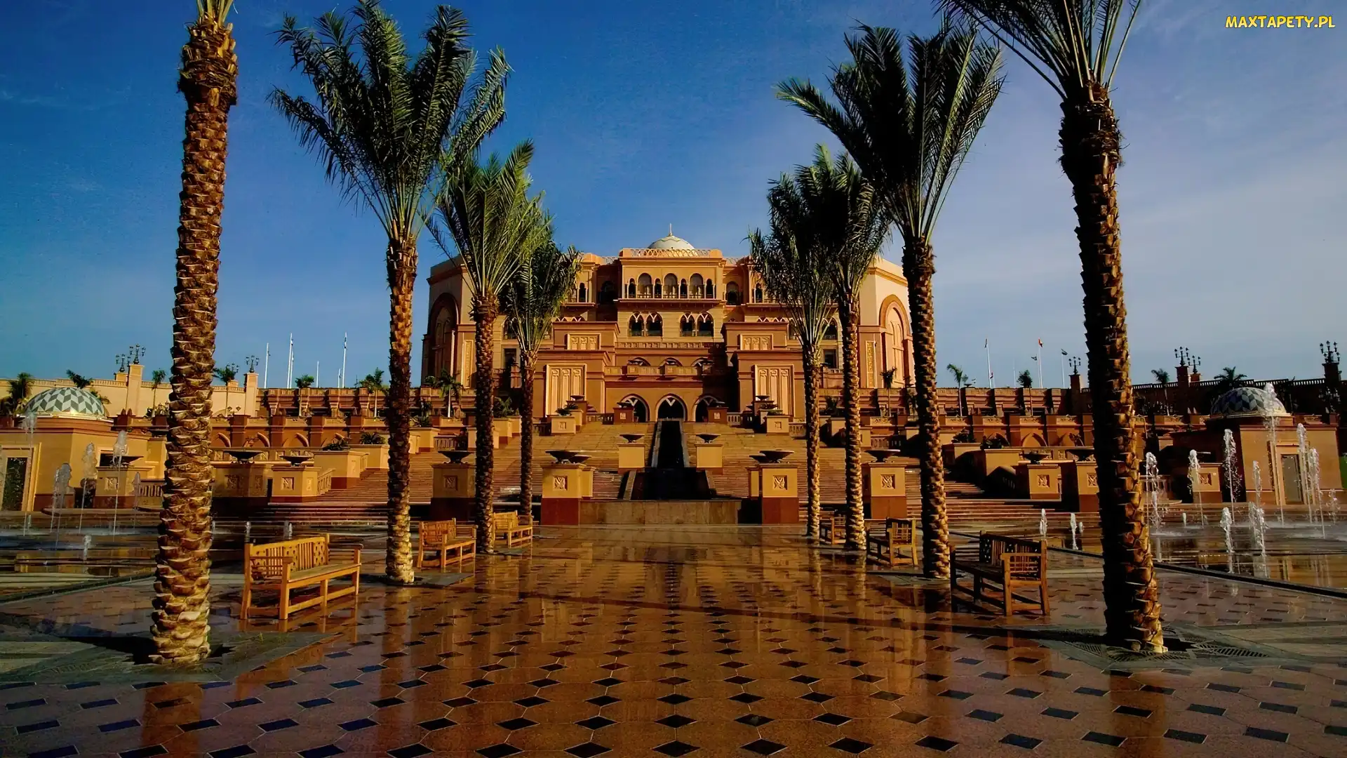 Dubaj, Palmy, Emirates, Hotel, Zjednoczone Emiraty Arabskie