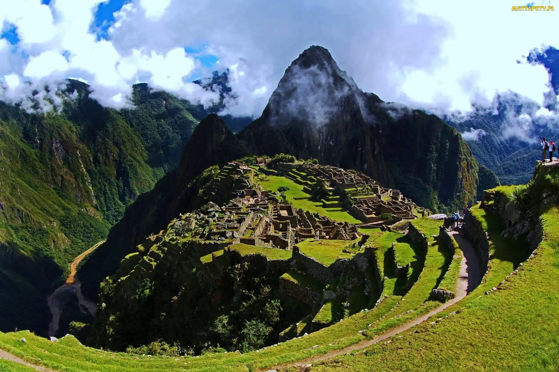 Peru, Chmury, Góry, Machu Picchu