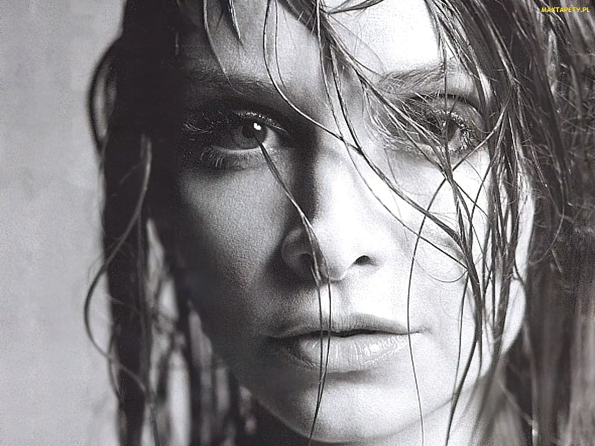 Calista Flockhart, mokre włosy
