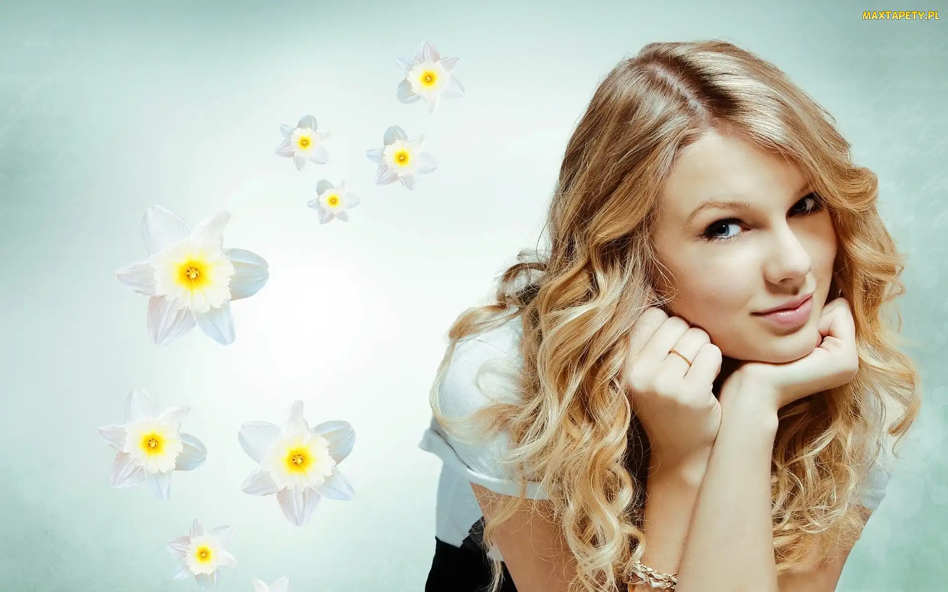 Kobieta, Spojrzenie, Taylor Swift, Makijaż, Blondynka