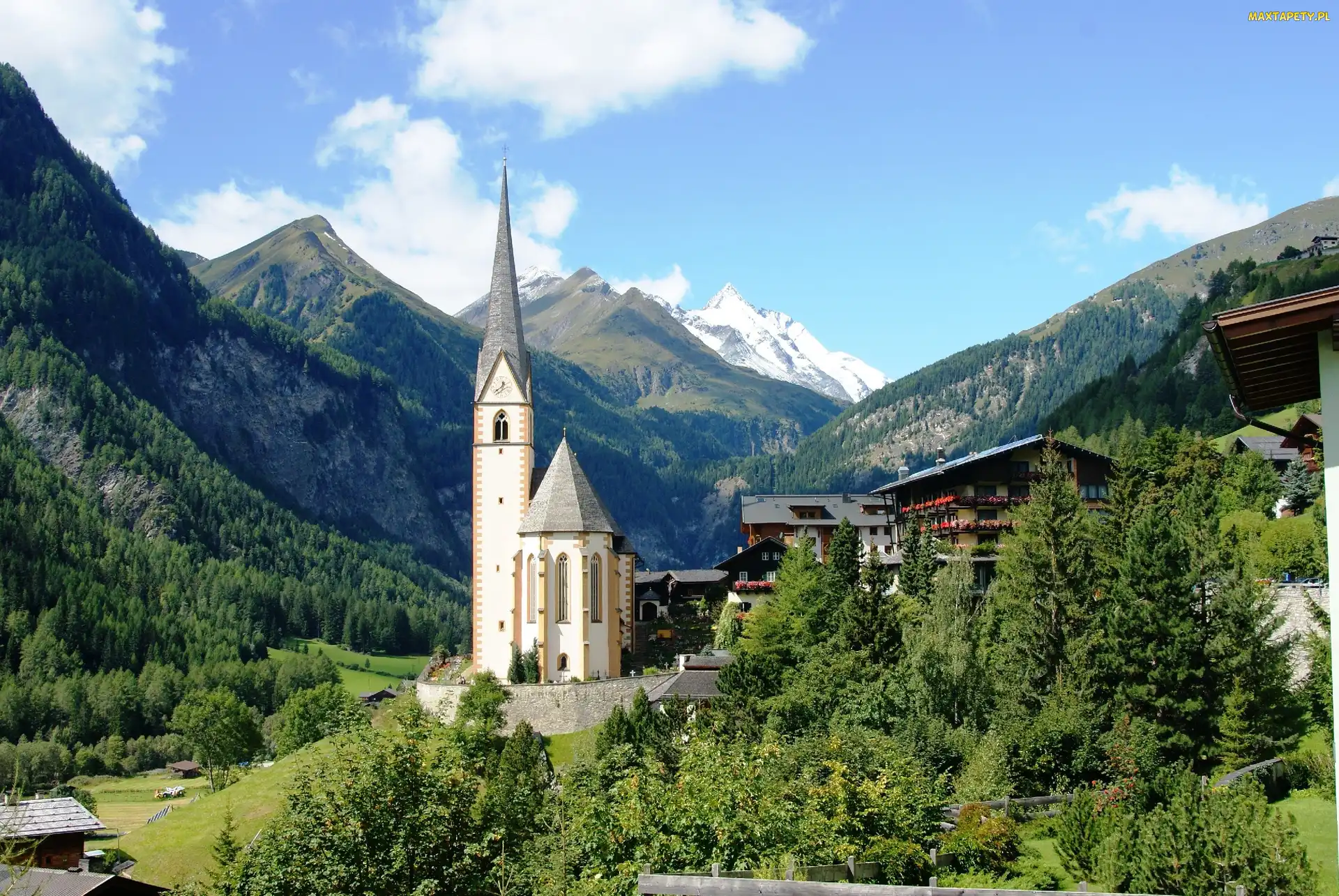 Austria, Heiligenblut, Kościół, Góry
