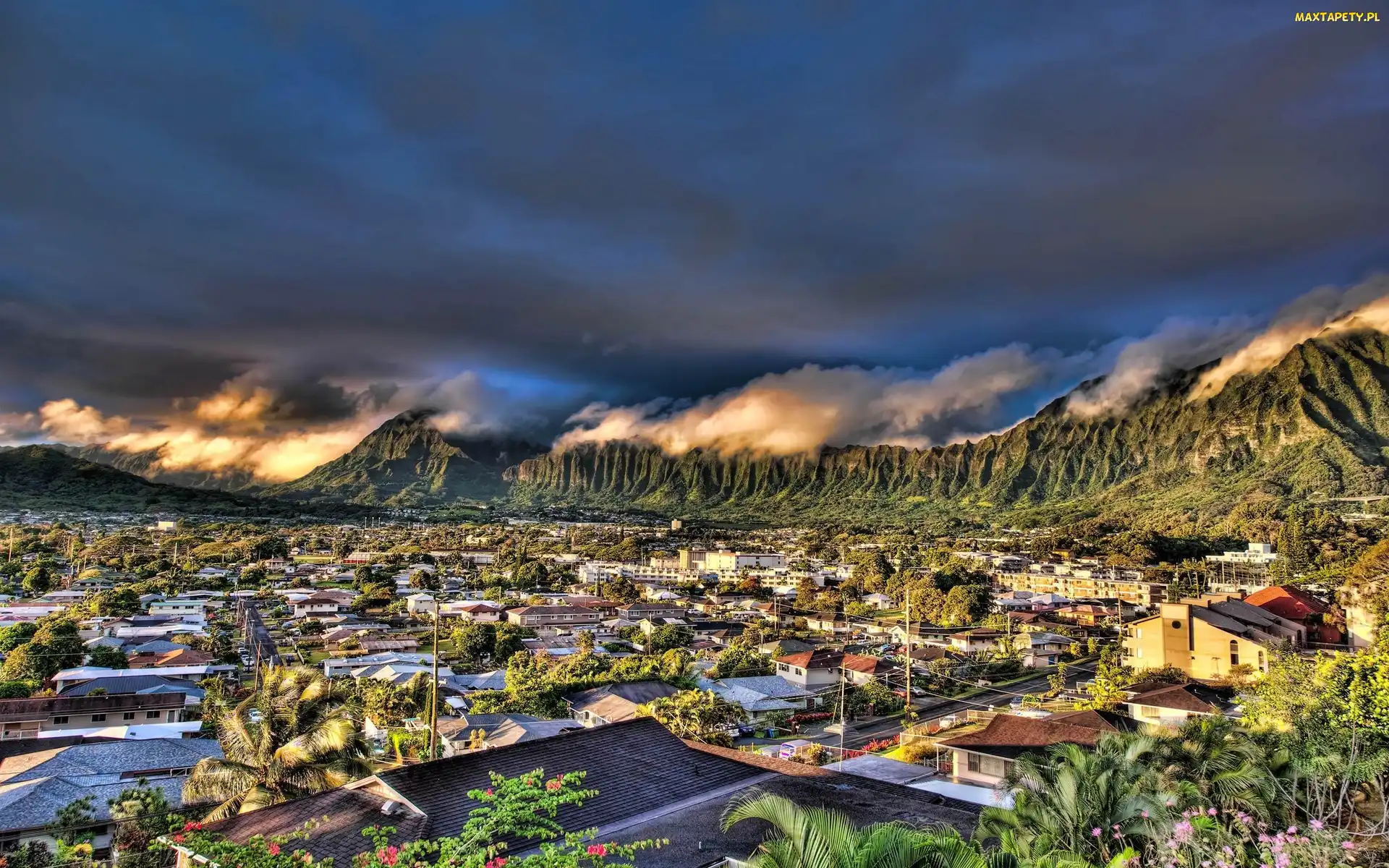 Hawaje, Góry, Miasto, Kaneohe, Stany Zjednoczone