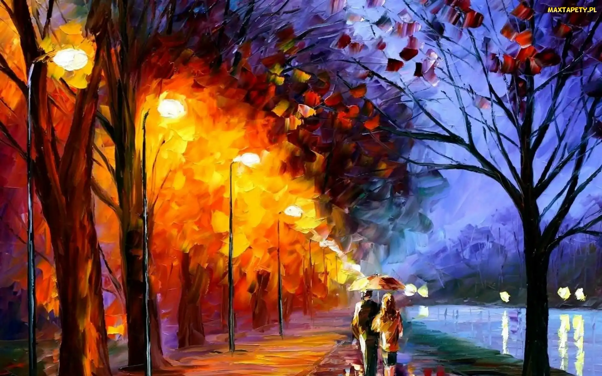 W Deszczu, Spacer, Leonid, Afremov