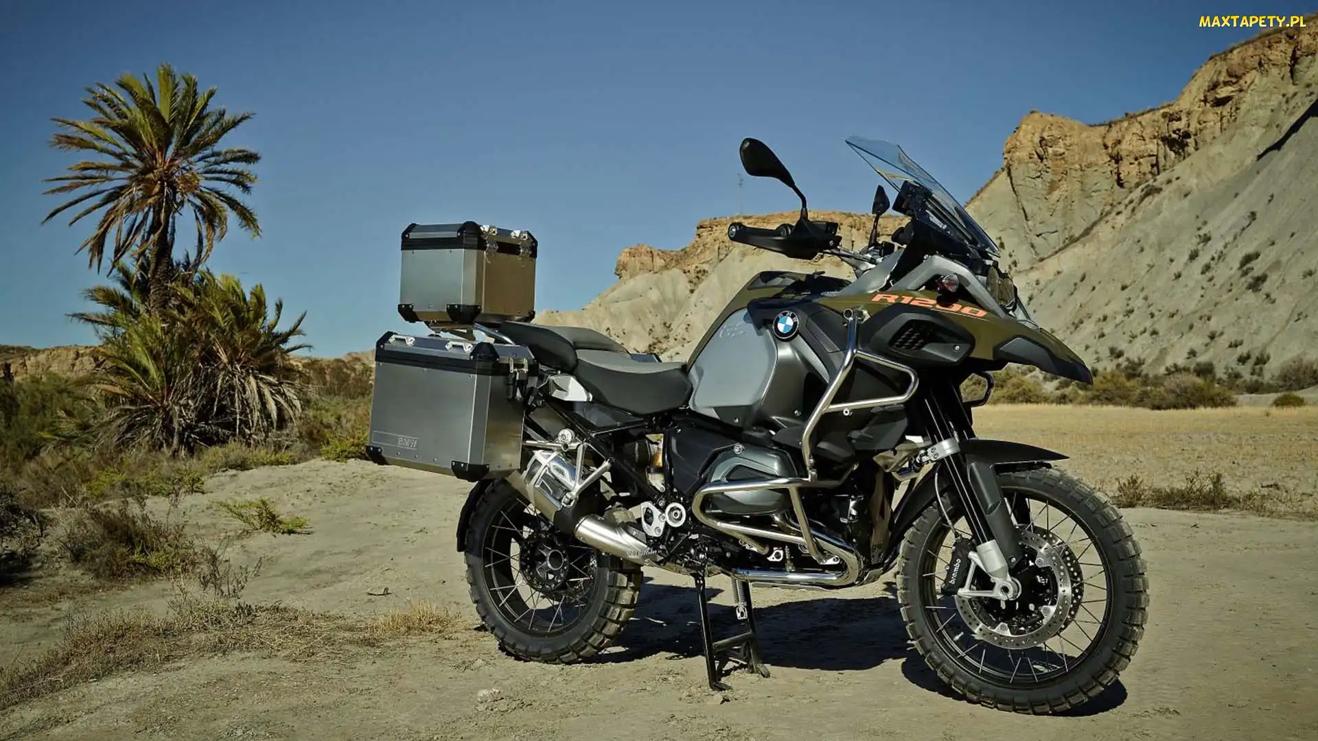 Palmy, Kufry, Motocykl, BMW R1200GS