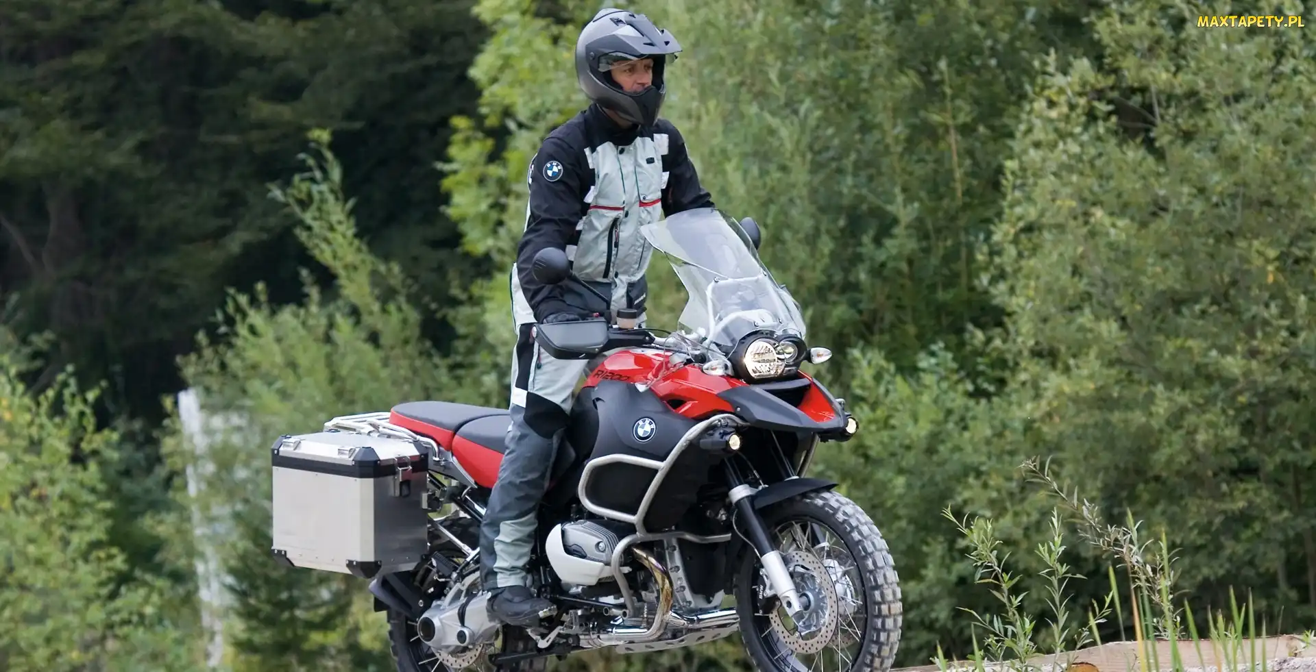 Las, Motocyklista, Motocykl, BMW R1200 GS