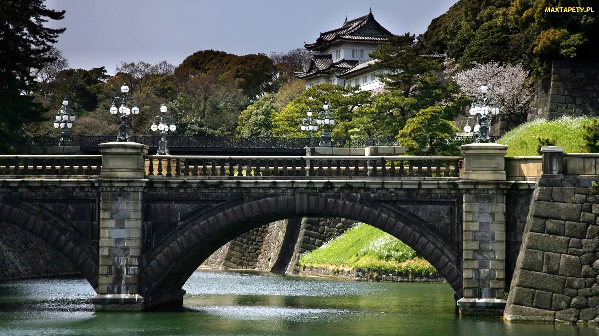 Japonia, Rzeka, Zamek, Most