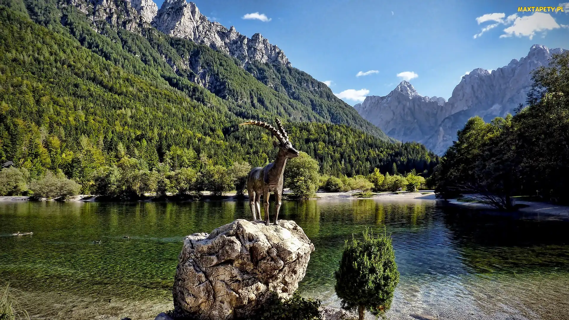 Narodowy, Jezioro, Park, Góry, Rzeźba, Triglav, Koziorożca, Skała