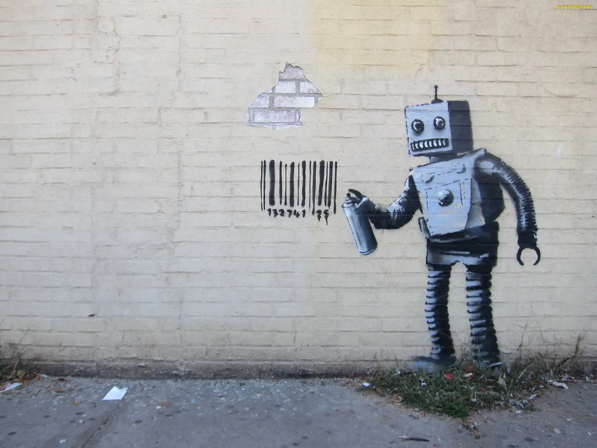 Banksy, Street art, Robot