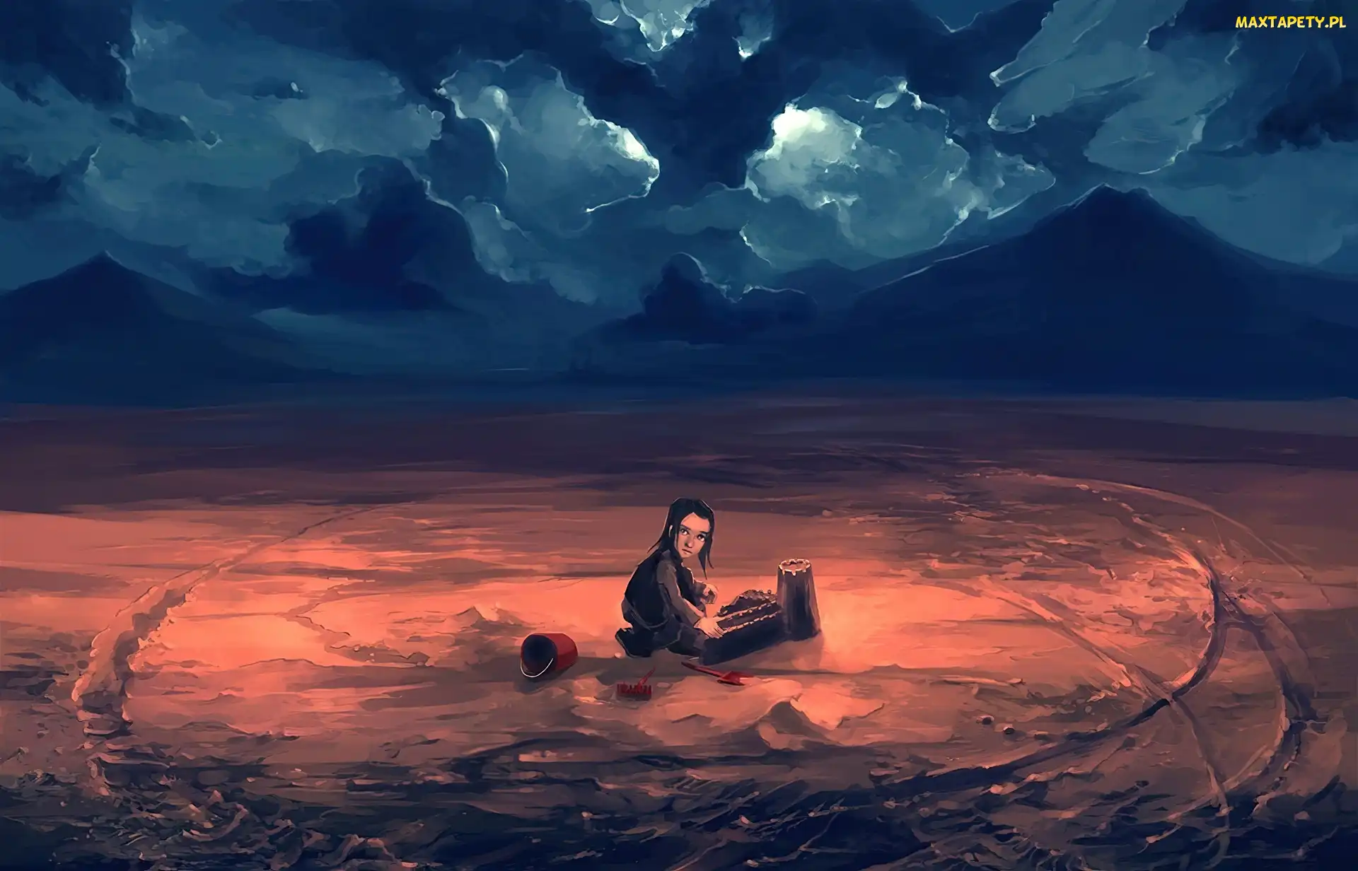 Dziewczynka, Piaskownica, Cyril Rolando