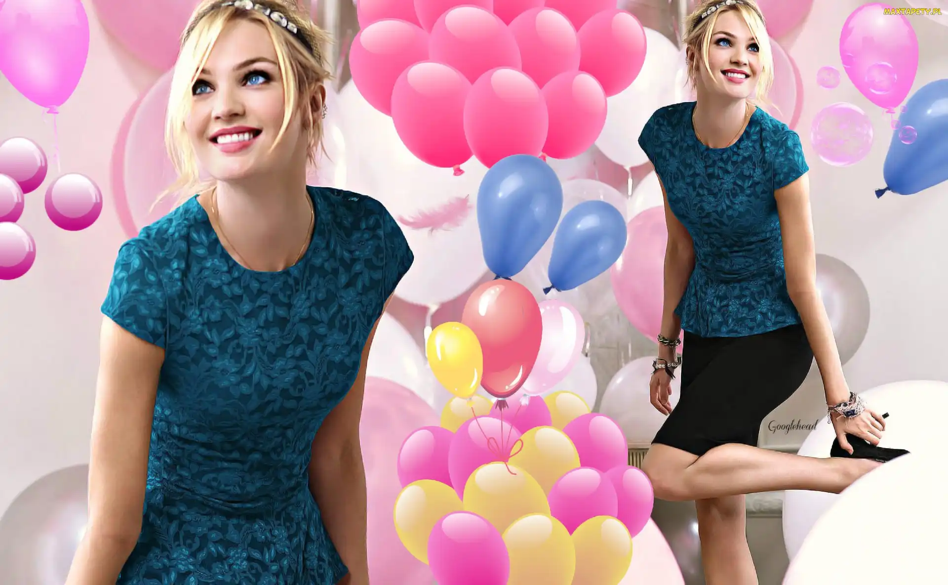 Kolorowe, Balony, Candice Swanepoel