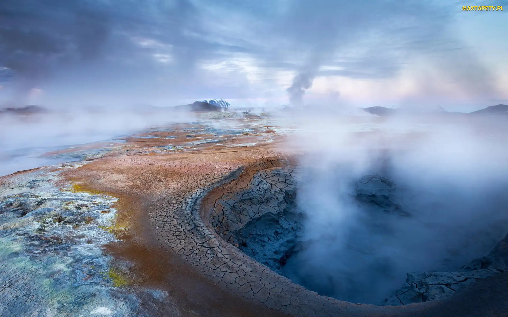 Islandia, Góry, Źródło, Geotermalne