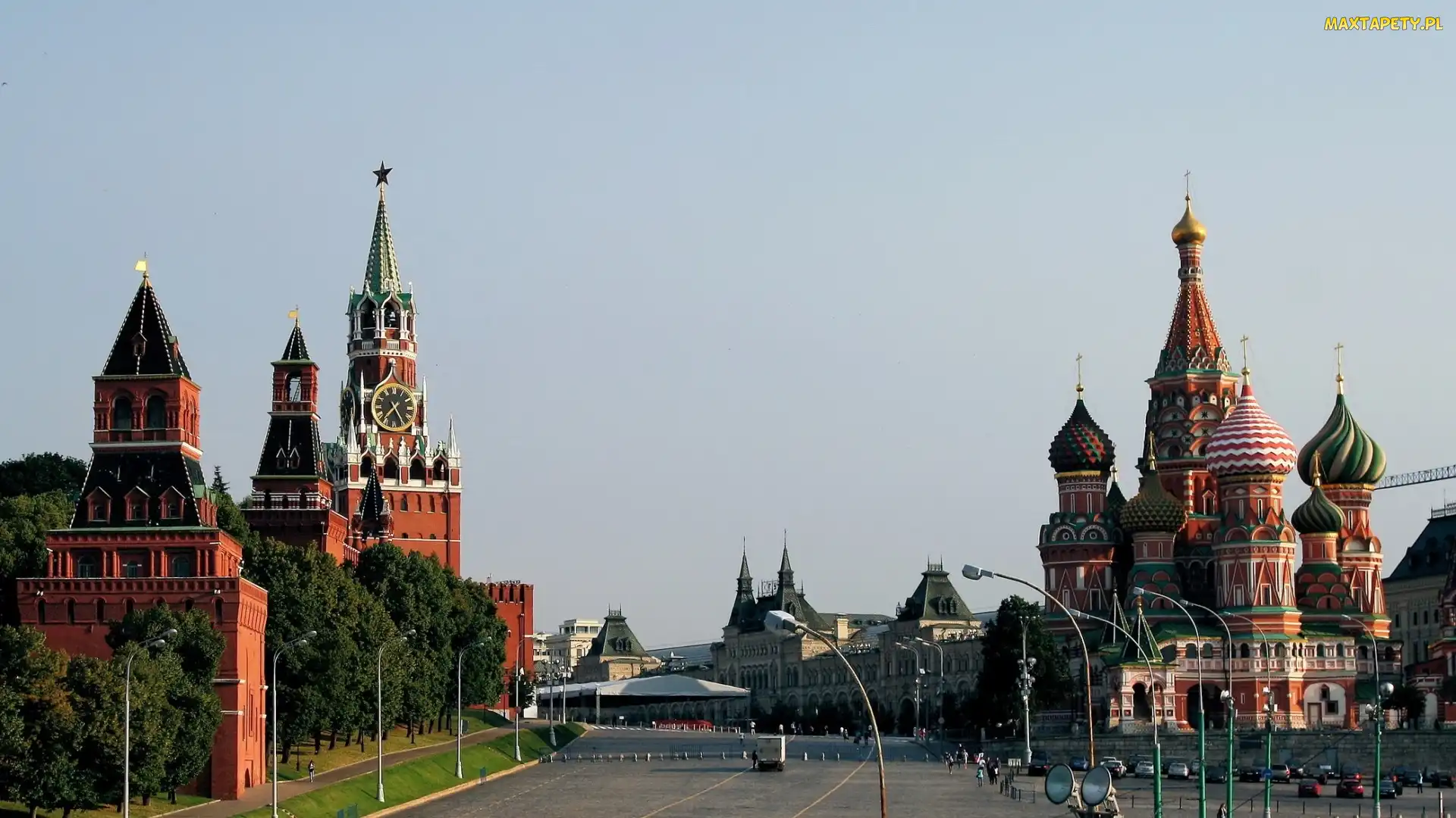 Rosja, Miasta, Kreml, Cerkwie, Moskwa, Panorama