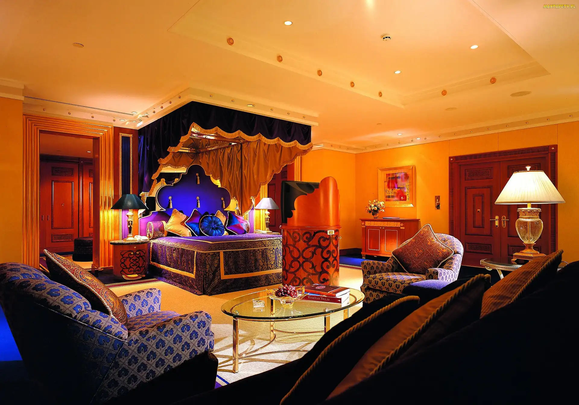 Luksusowy, Sypialnia, Dubaj, Hotel