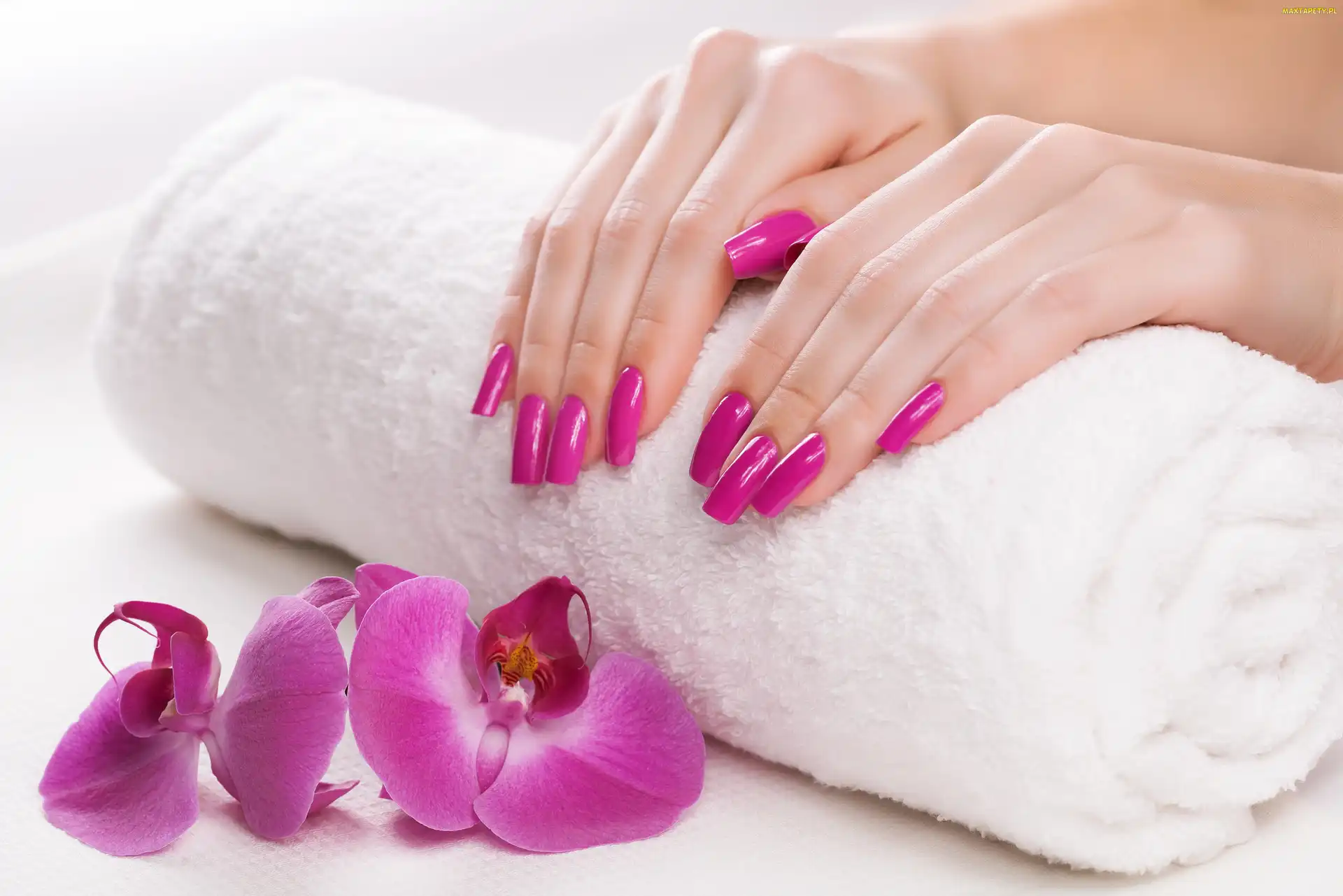 Manicure, Ręce, Storczyki