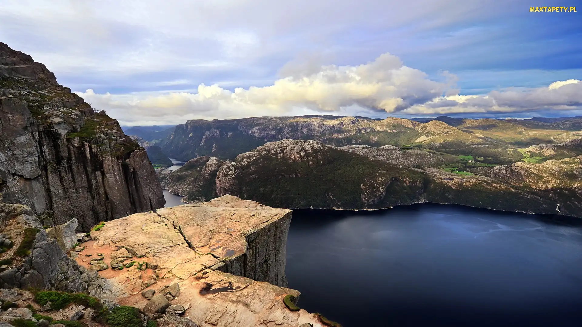 Góry, Fiord Lysefjorden, Norwegia, Klif Preikestolen