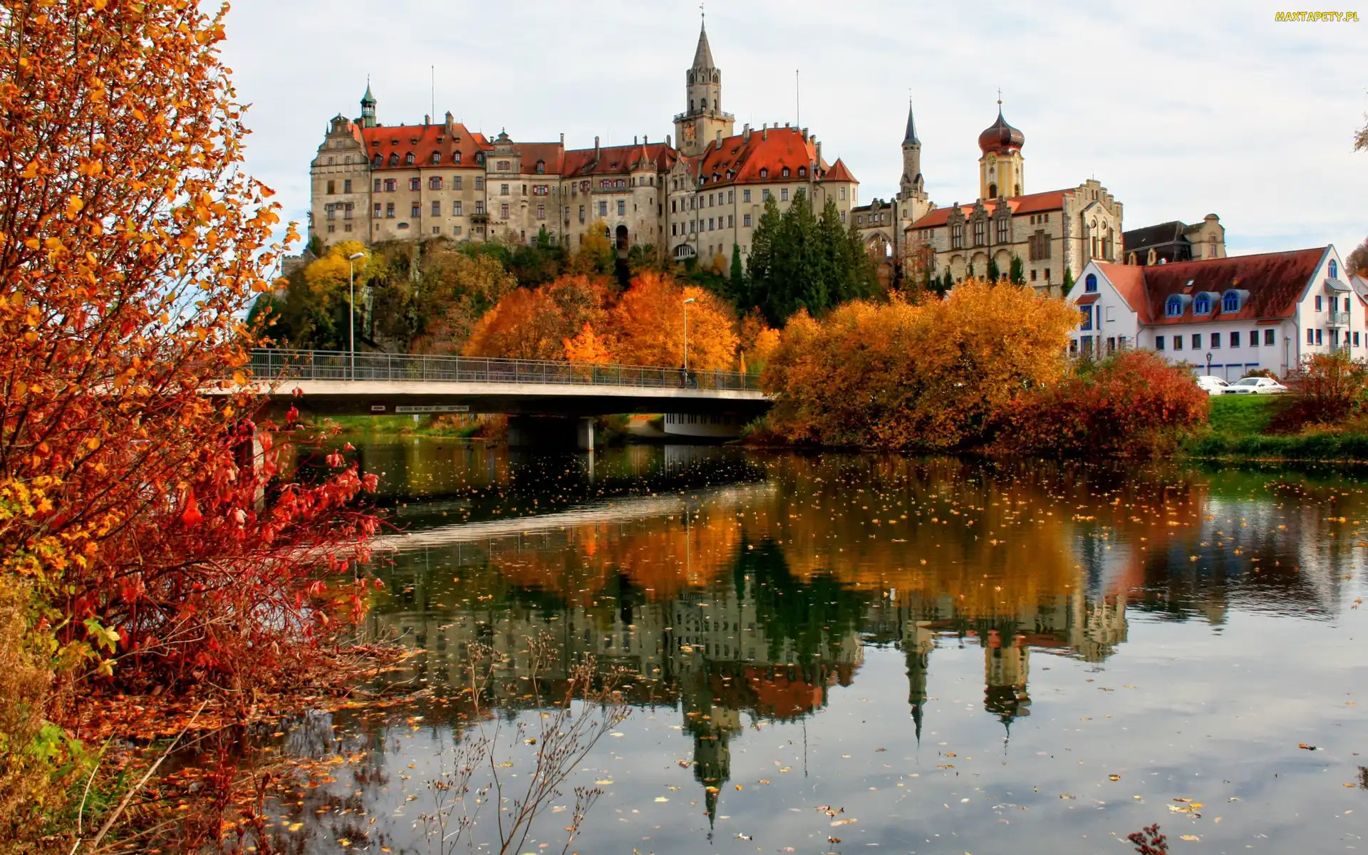 Sigmaringen, Niemcy, Most, Rzeka, Zamek