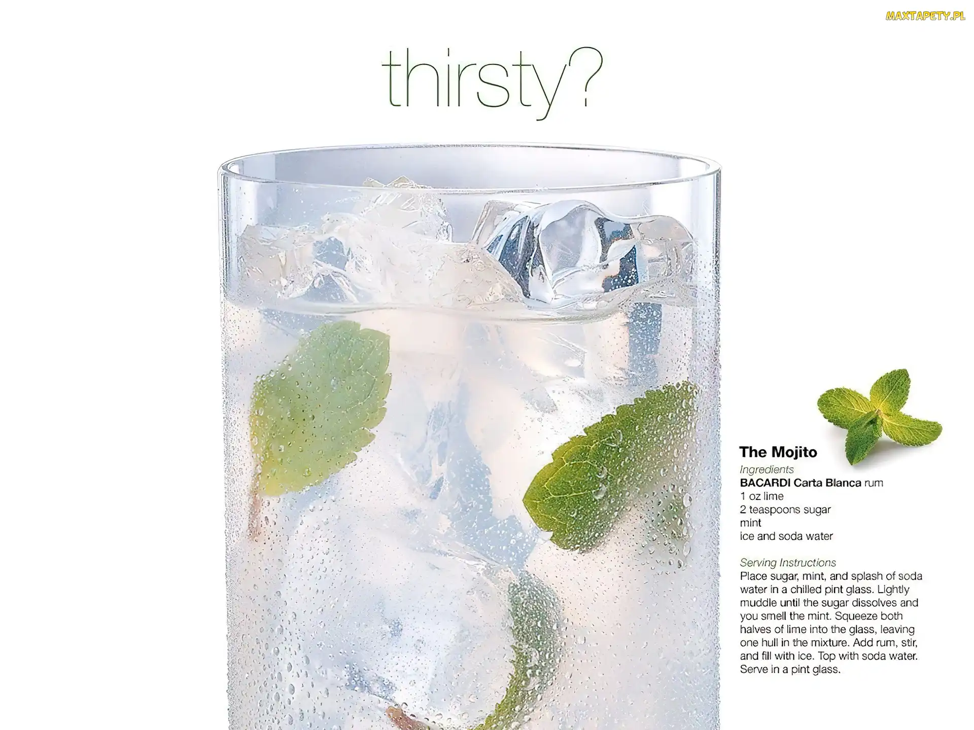 mięta, Drinki