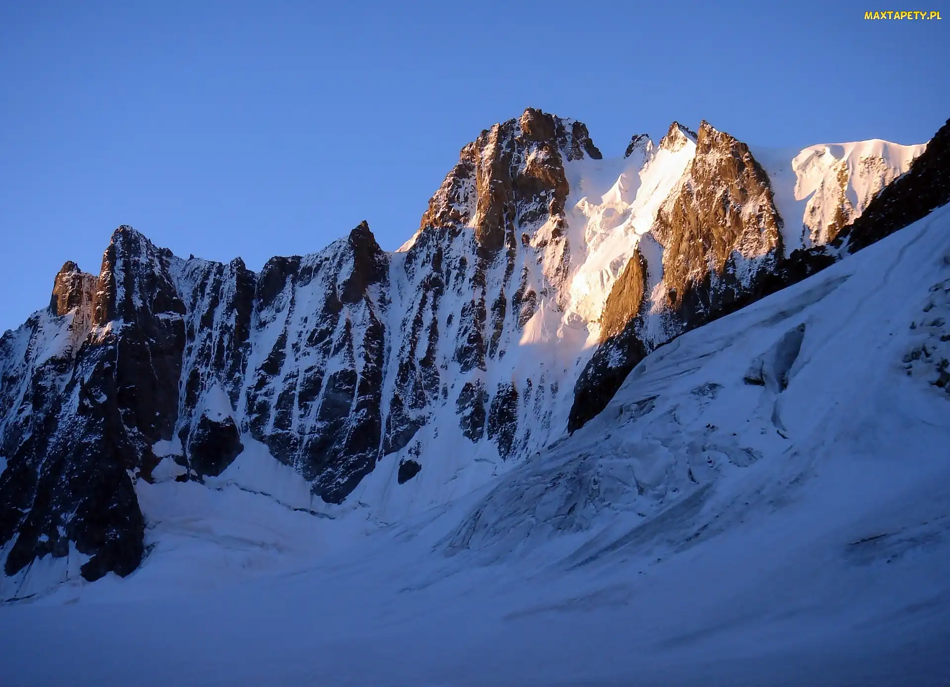 Ośnieżony, Cień, Góry, Światło, W Masywie, Szczyt, Mont Blanc, Aiguille de Triolet