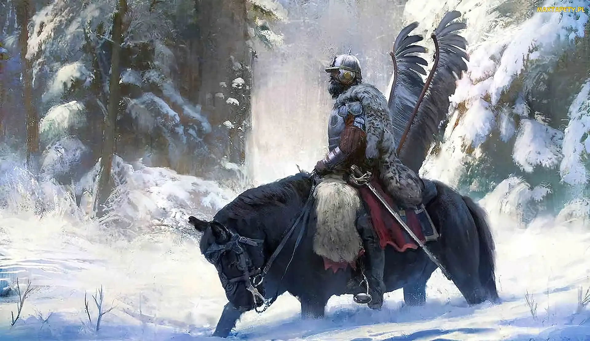 Śnieg, Koń, Mateusz Zamęcki, Huzar