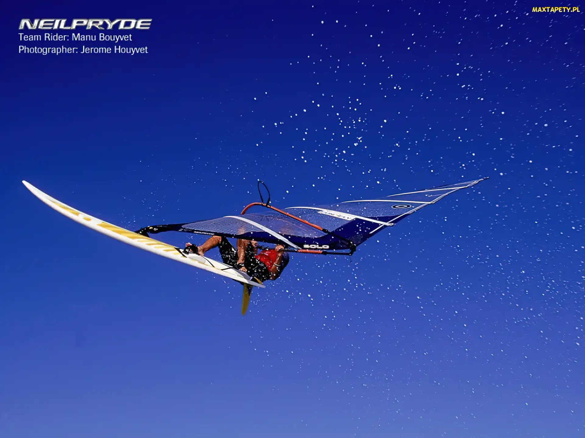 deska, niebo, morze, żagiel, Windsurfing