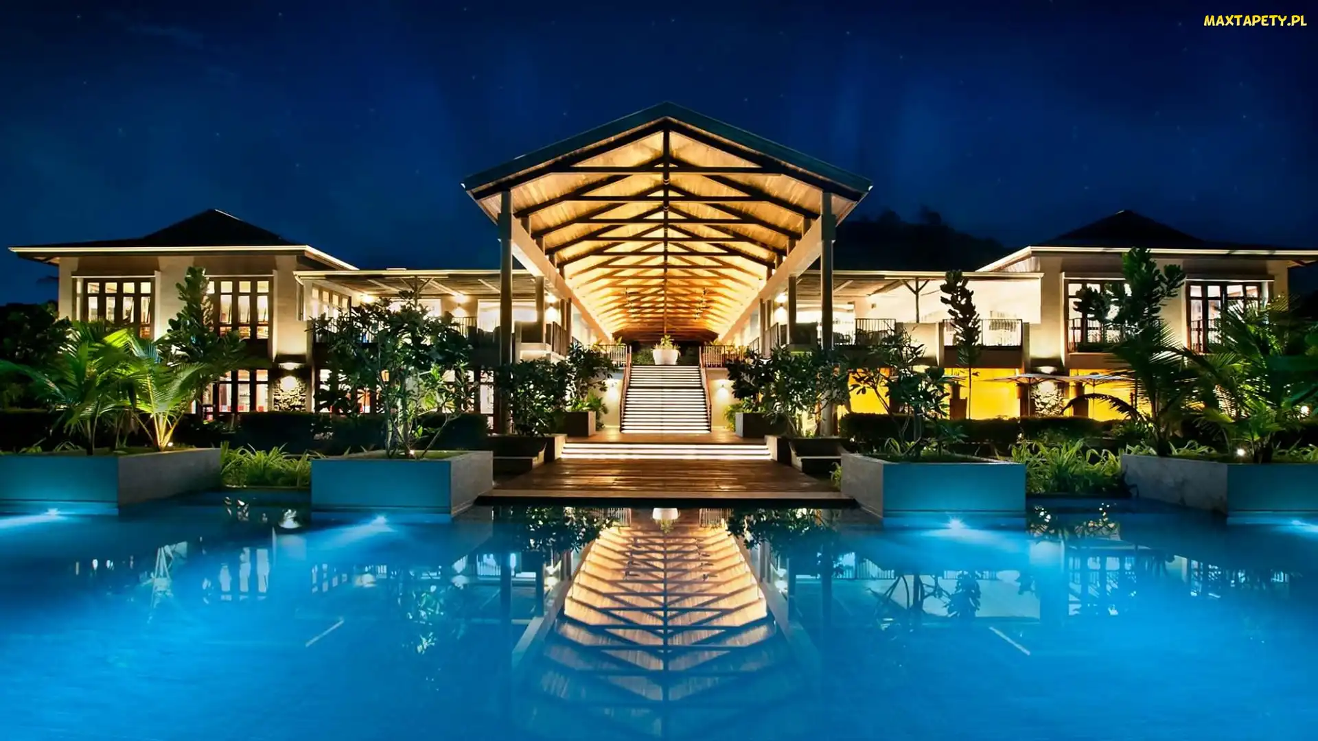 Hotel, Palmy, Basen