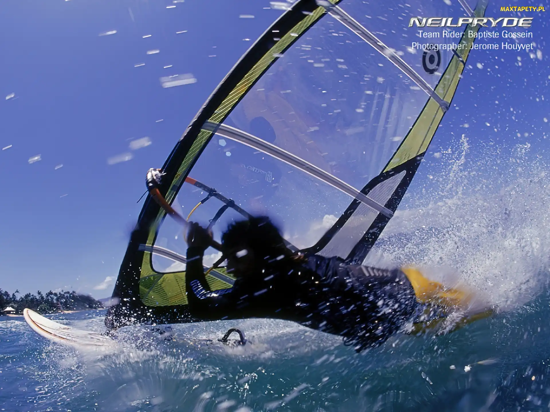 deska, fala, morze, żagiel, Windsurfing