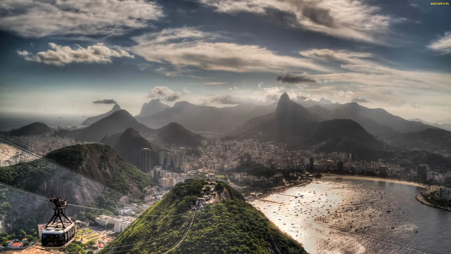 Ocean, Las, Rio De Janeiro, Brazylia, Miasto, Góry