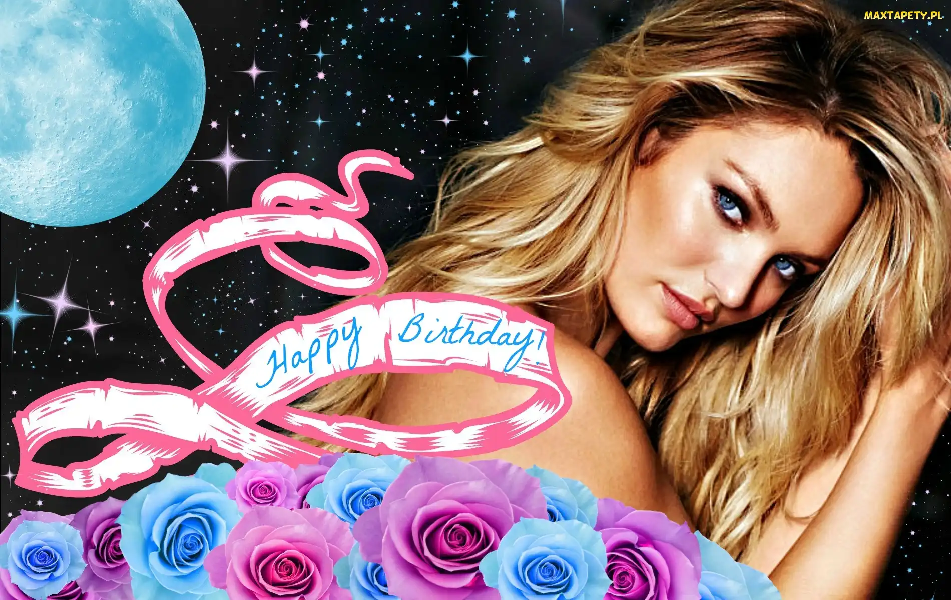 Makijaż, Urodzinowe, Candice Swanepoel, Spojrzenie, Kobieta