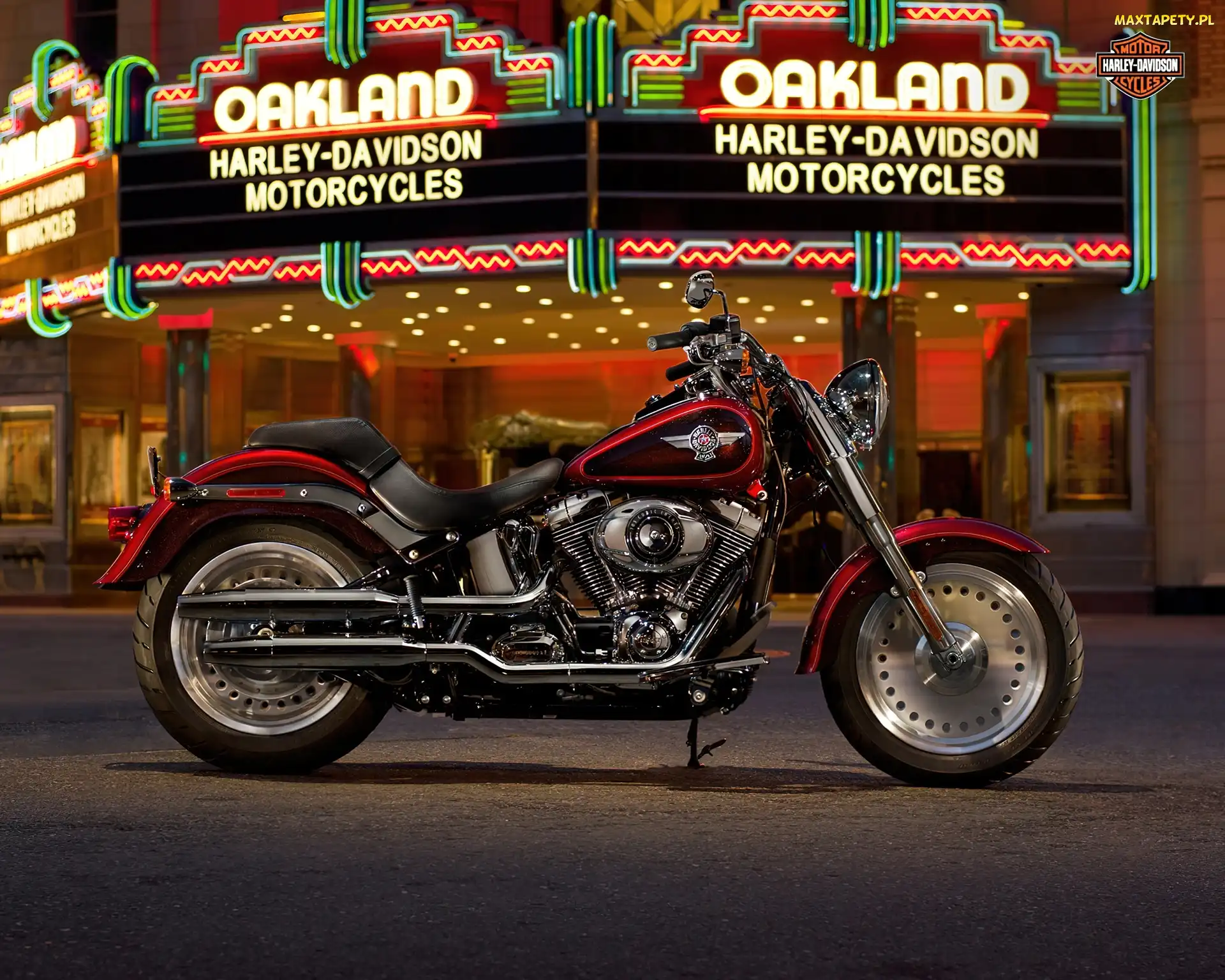 czerwony, Harley Davidson