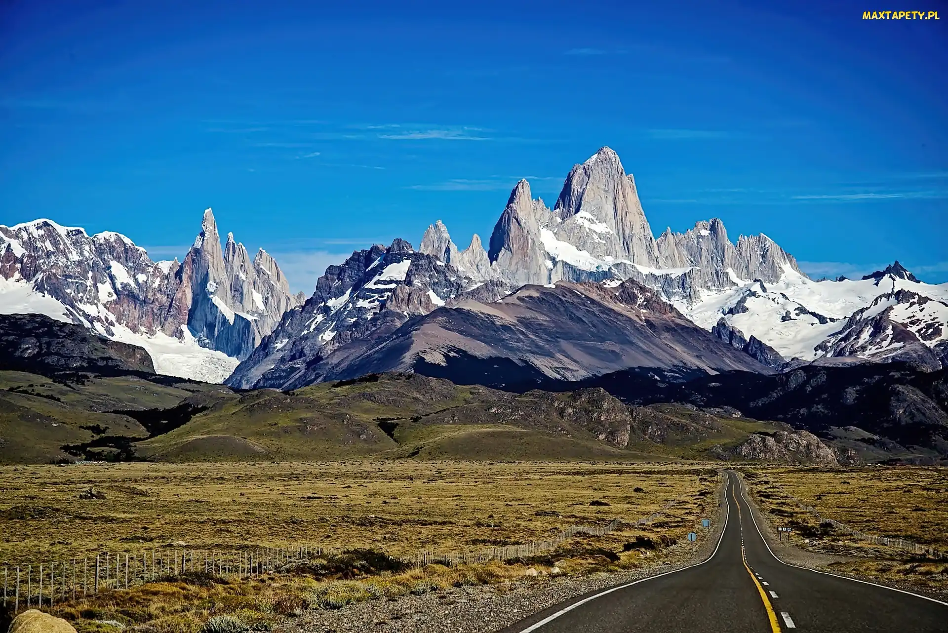 Fitz Roy, Patagonia, Droga, Równina, Góra