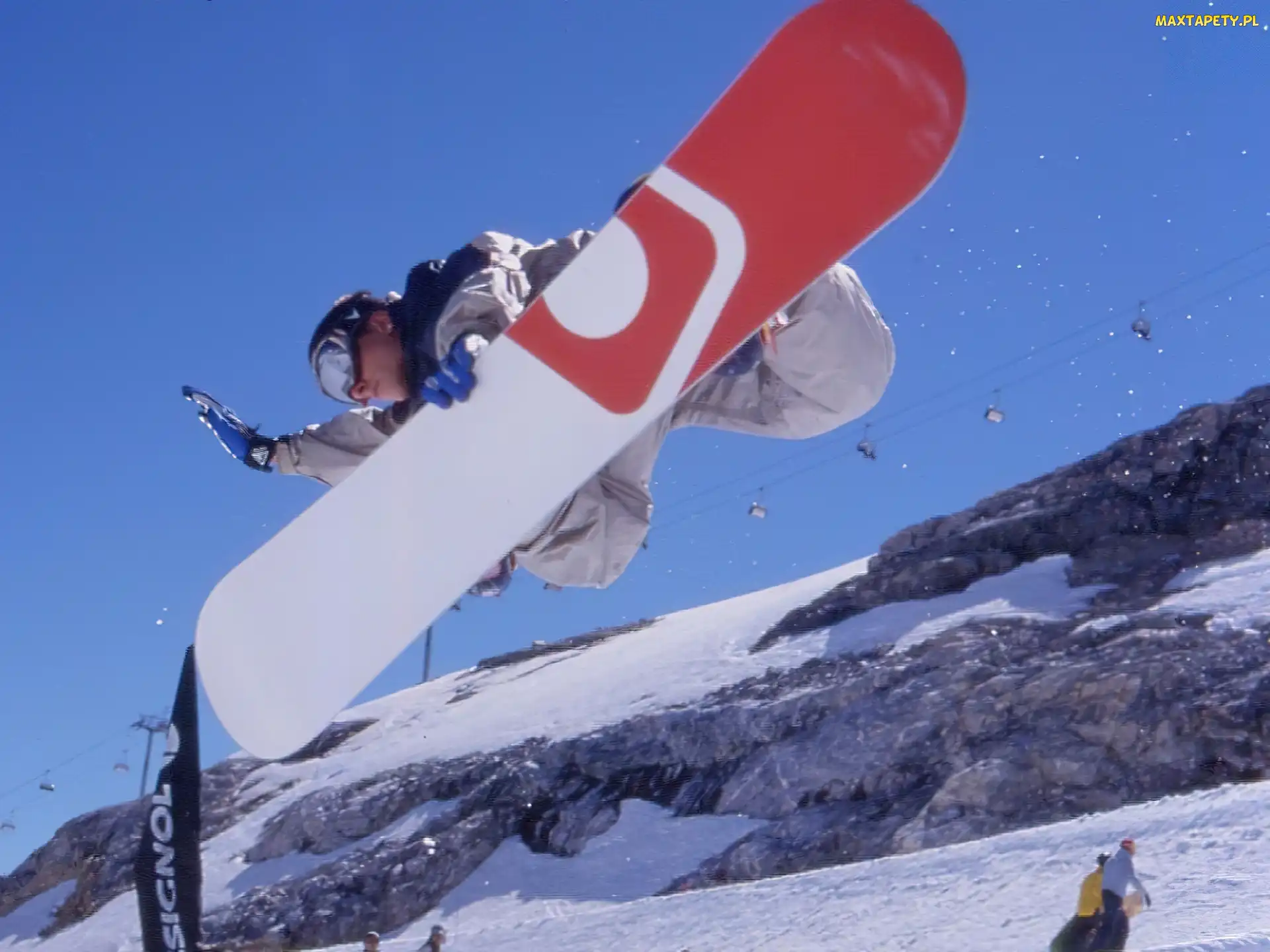 snowboardzista, śnieg, Snowbording, deska