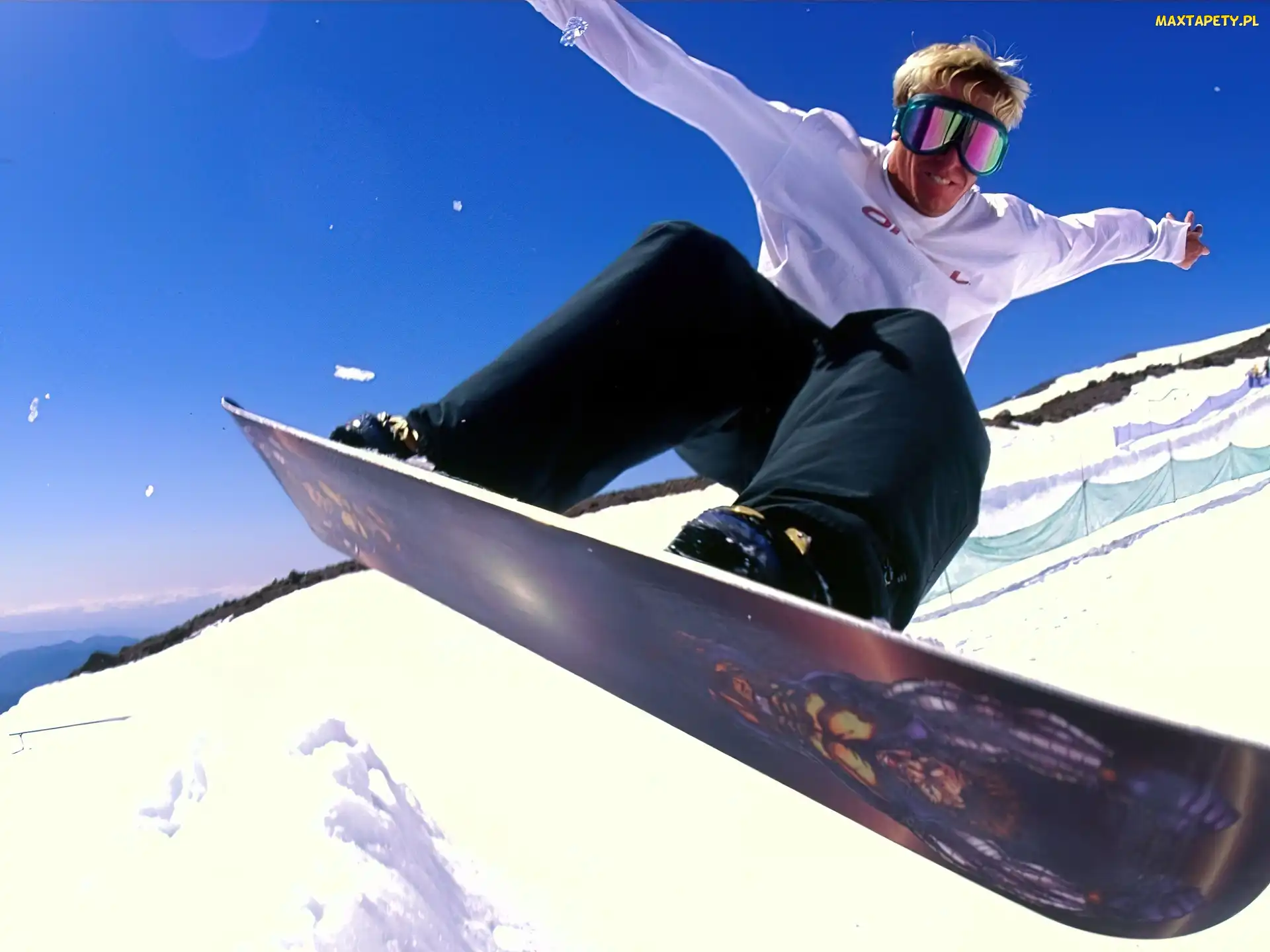 snowboardzista, śnieg, Snowbording, deska