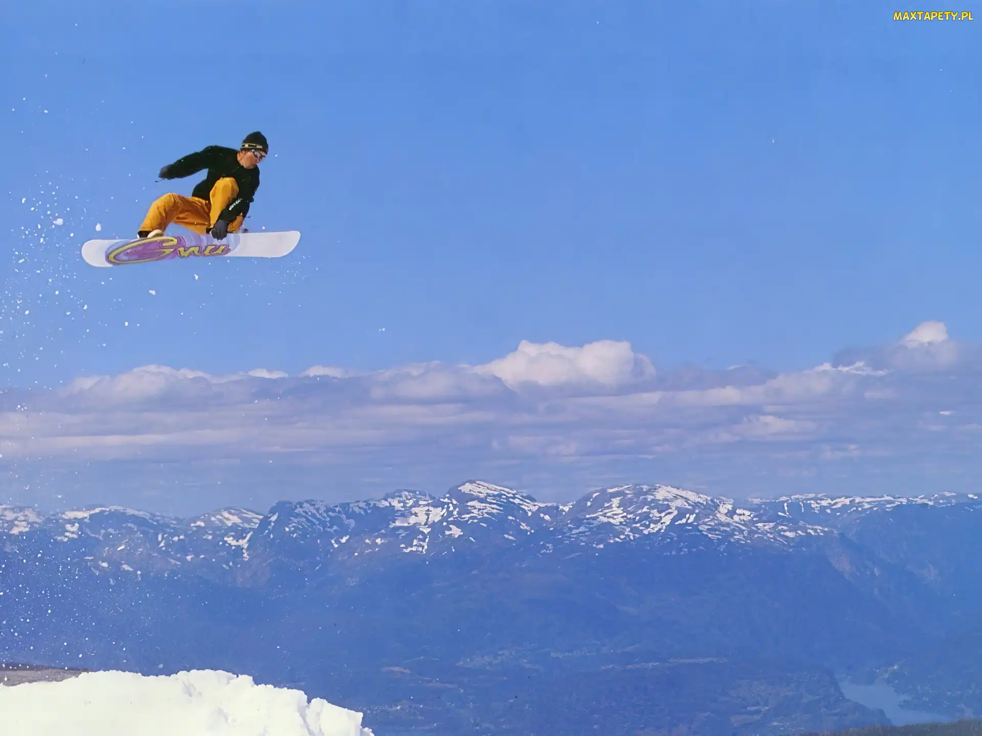 deska , snowboardzista, Snowbording