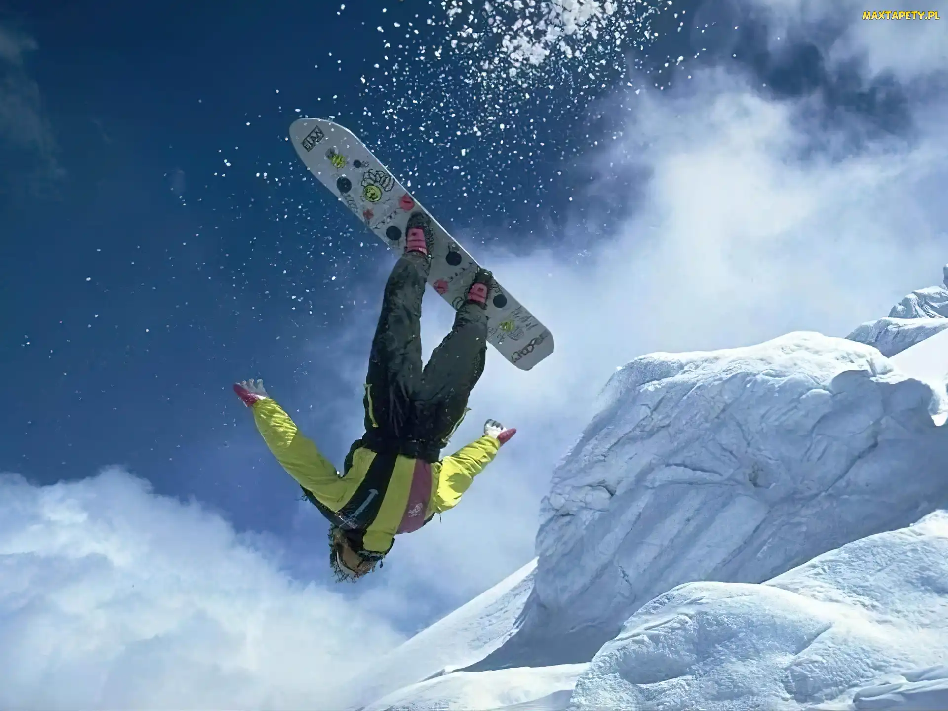 śnieg, snowboardzista, Snowbording, deska