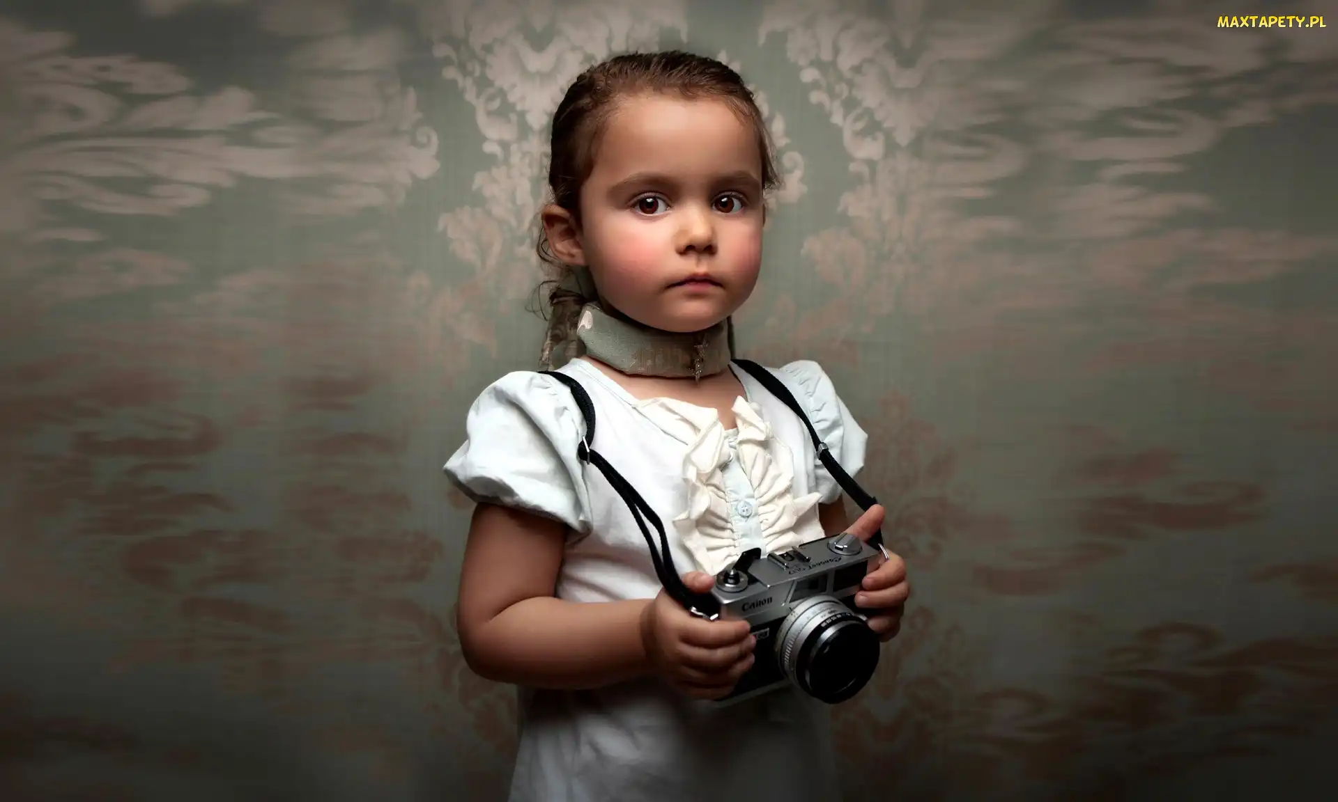 Aparat, Fotograficzny, Dziewczynka