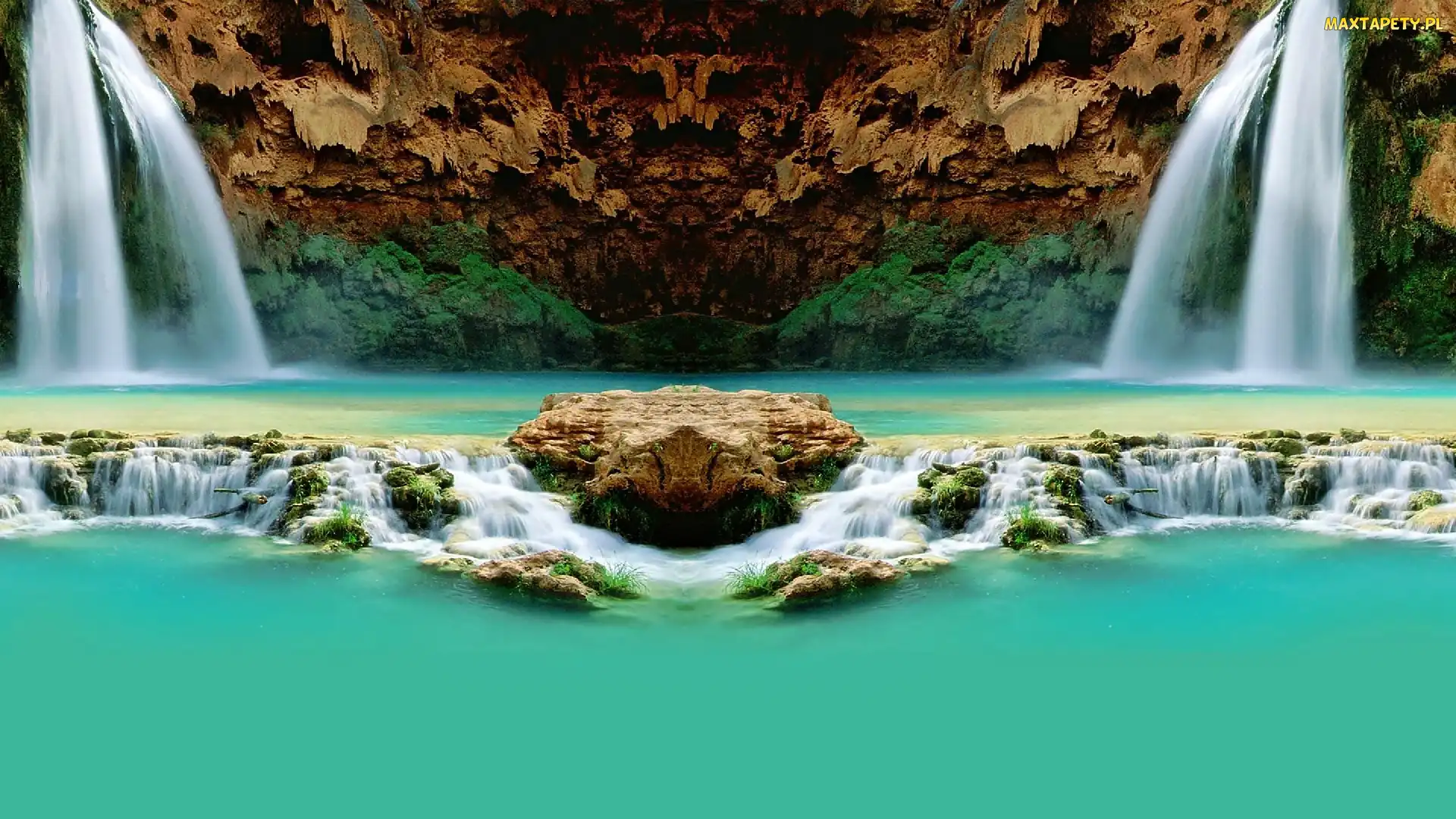 Arizona, Havasu, Skały, Wodospad
