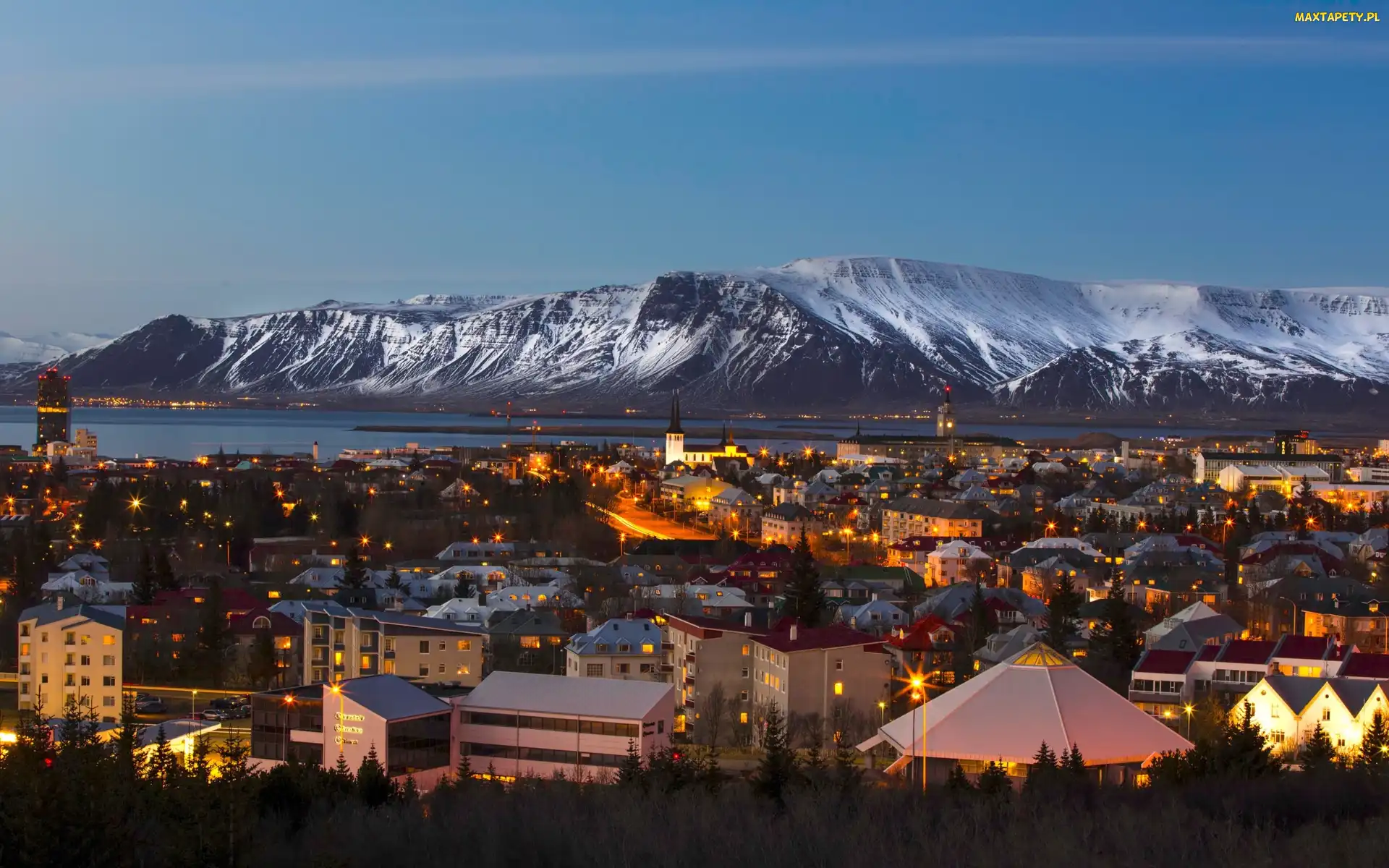 Islandia, Rzeka, Miasto, Góry, Reykjavik