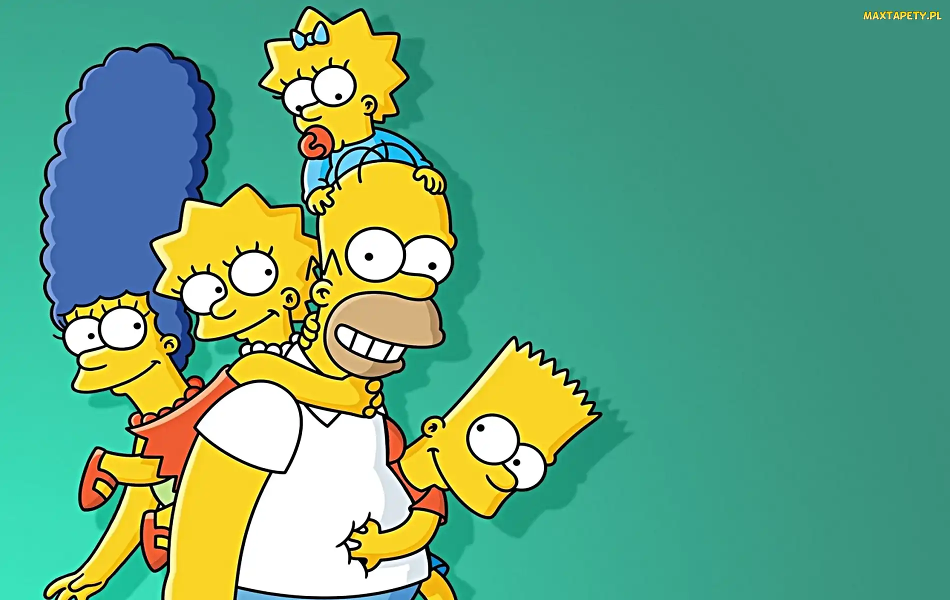 The Simpsons, Simpsonowie, Maggie, Bart, Lisa, Merge, Homer