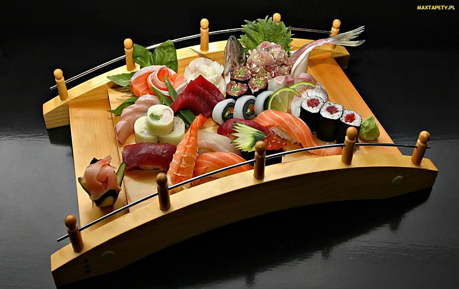 jedzenie, deska, sushi