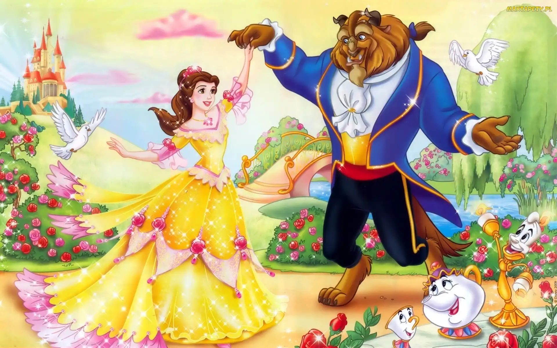 żółta sukienka, bajka, Piękna i bestia, Beauty and the Beast