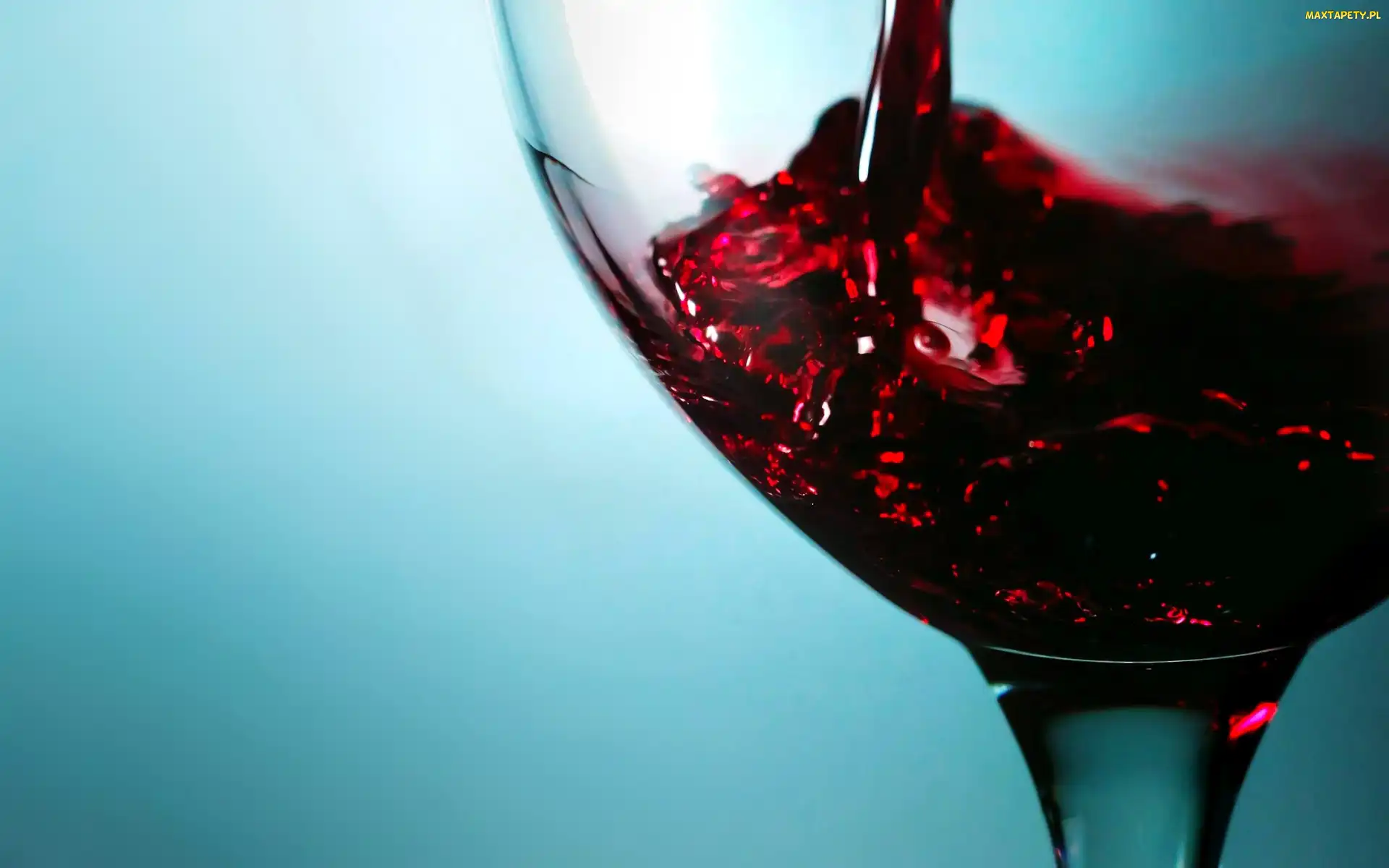 czerwone, kieliszek, wino