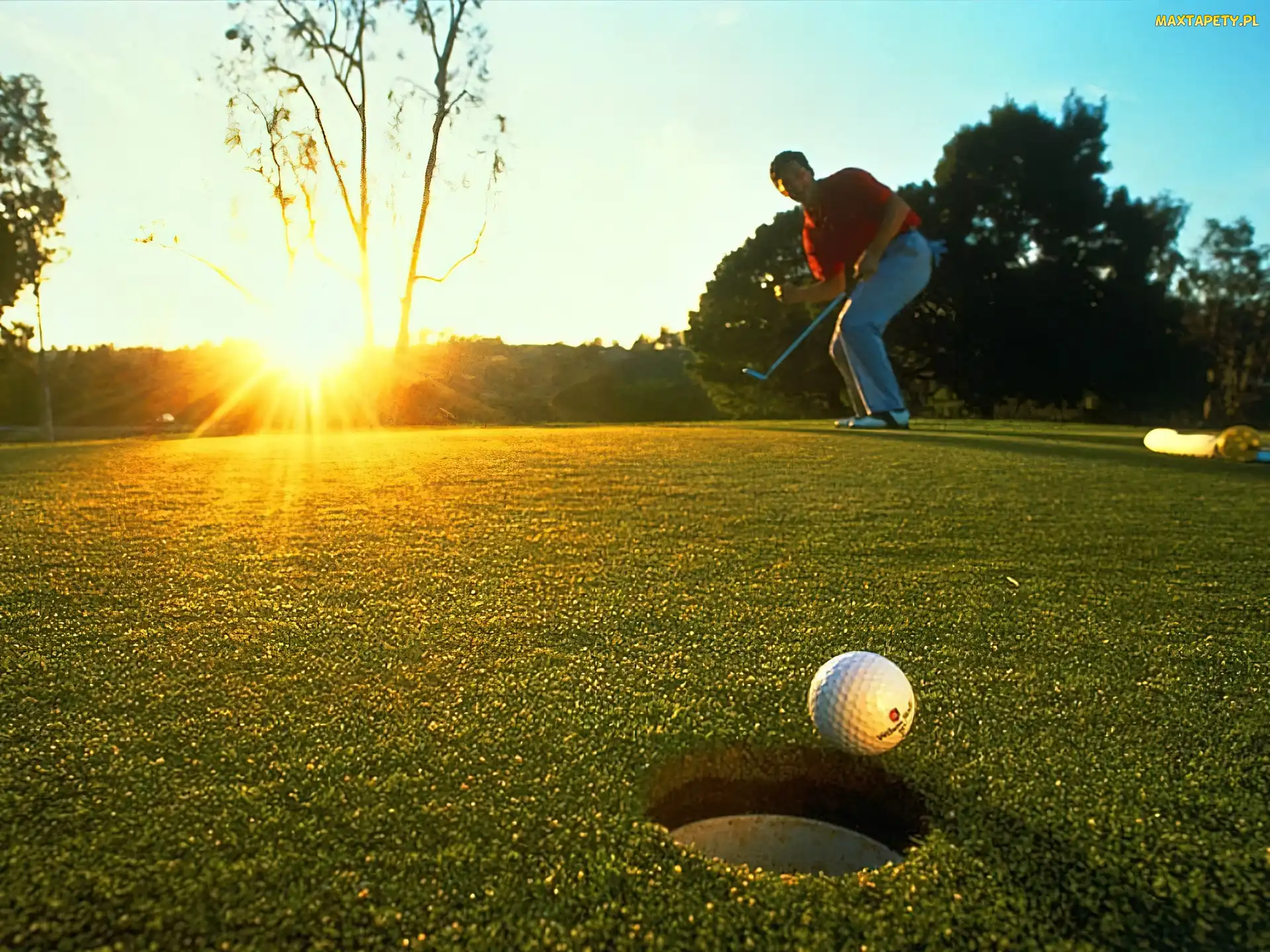 piłeczka, dołek , Sportowe Golf, pole golfowe