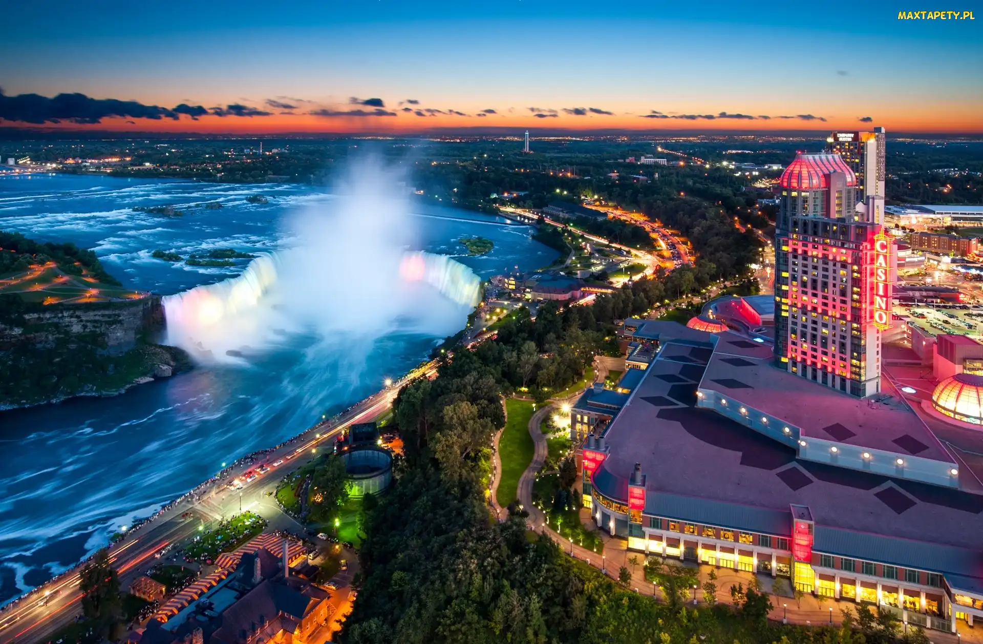 Zdjęcie miasta, Z lotu ptaka, Wodospad Niagara