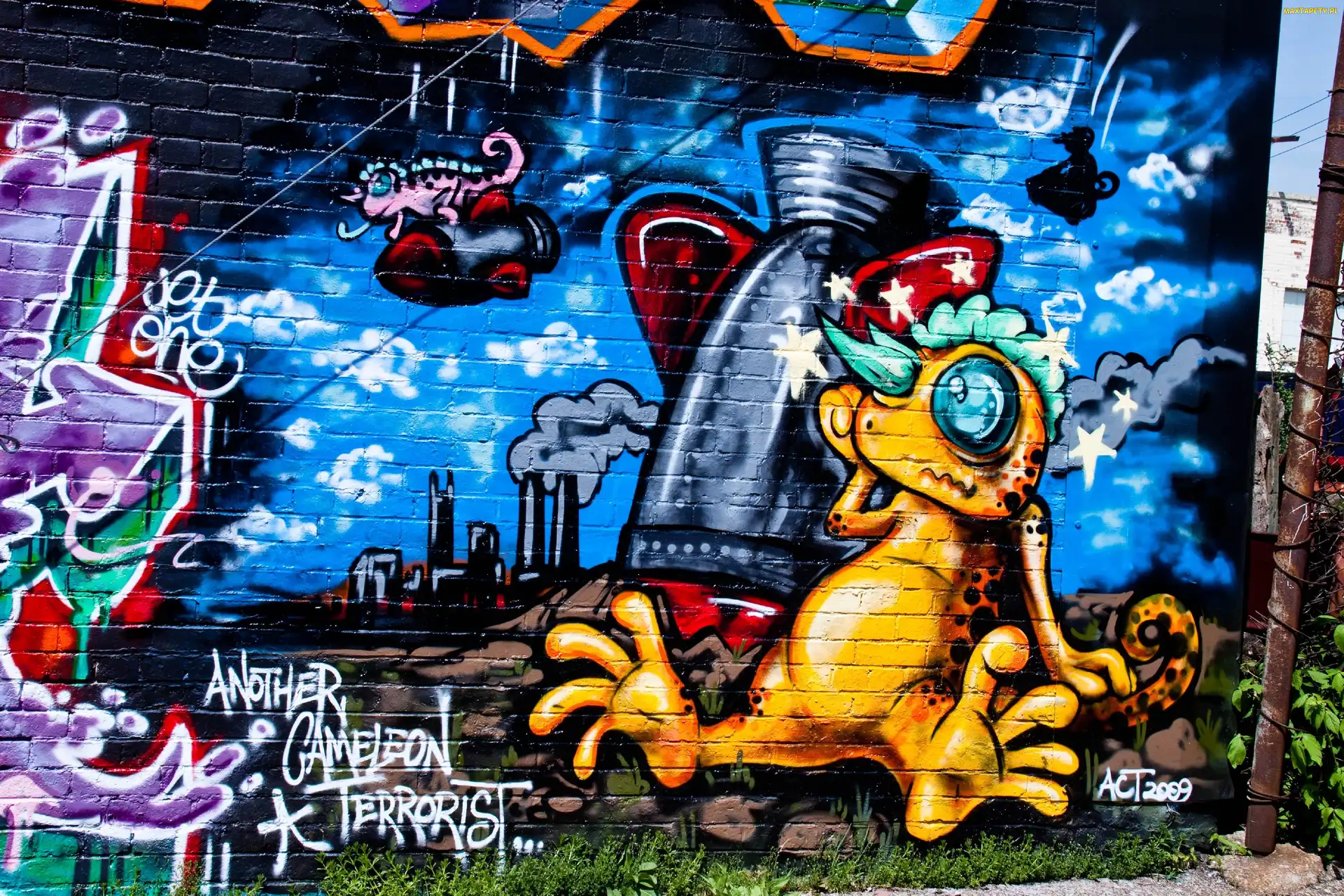 Mural, Street art, Kolorowy