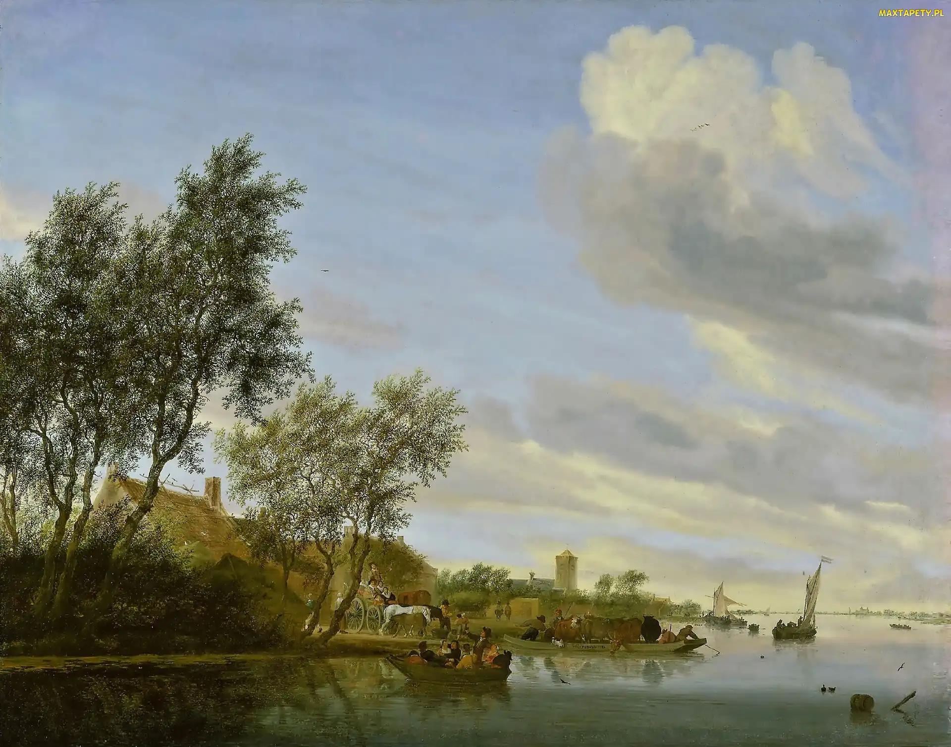 Salomon, Obraz, Przy Promie, van Ruysdael