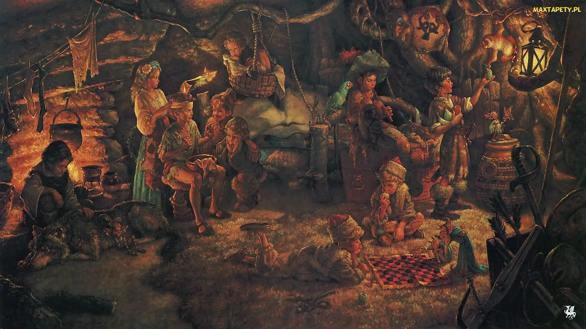 Scott Gustafson, Dzieci, Piotruś Pan, Malarstwo